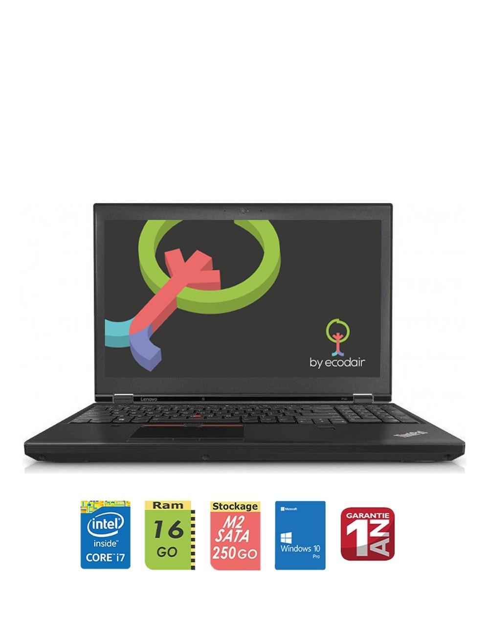 Lenovo ThinkPad P50 Core i7-6820HQ, 16 Go RAM, SSD 256 Go Win10 QUADRO M2000 Très bon état - Vue 14 - 