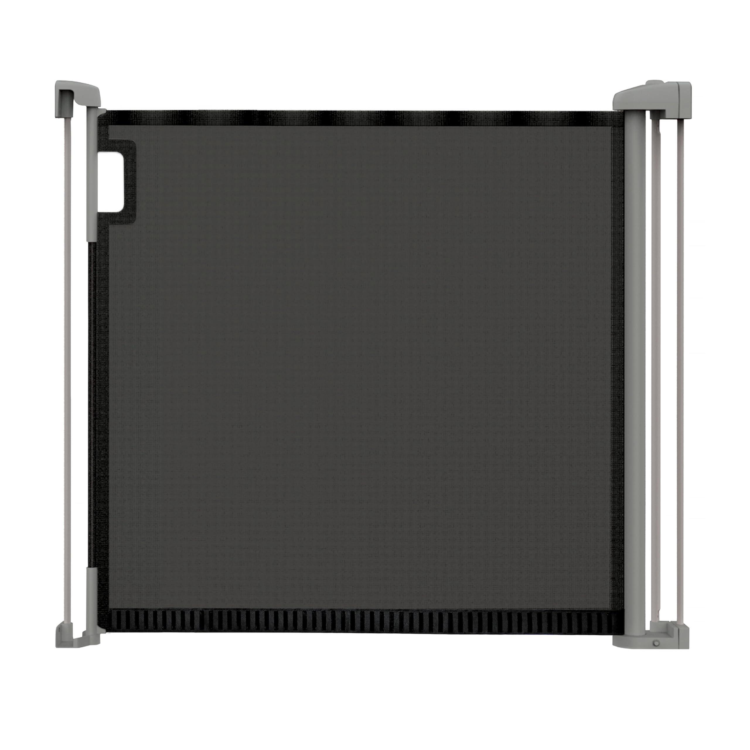 Barrière de sécurité rétractable avec filet escamotable jusqu'À 132cm Large, 76cm Haut, Fixation Murale - Noir  -  reconditionné disponible sur Label Emmaüs