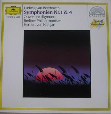 Ludwig van Beethoven / Herbert von Karajan / Berliner Philharmoniker - Symphonien Nr. 1 & 4 / Ouvertüre Egmont Bon état -  reconditionné disponible sur Label Emmaüs
