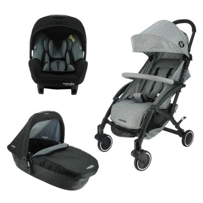 Poussette combinée 3 en 1 Nania LILI avec cosy Beone et nacelle Flora