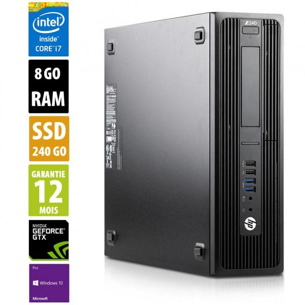 Hp Z240 Sff - Core I7-6700@3.40Ghz - 8Go Ram - 240Go Ssd - Nvidia Gtx 1650 - Windows 10 Pro.