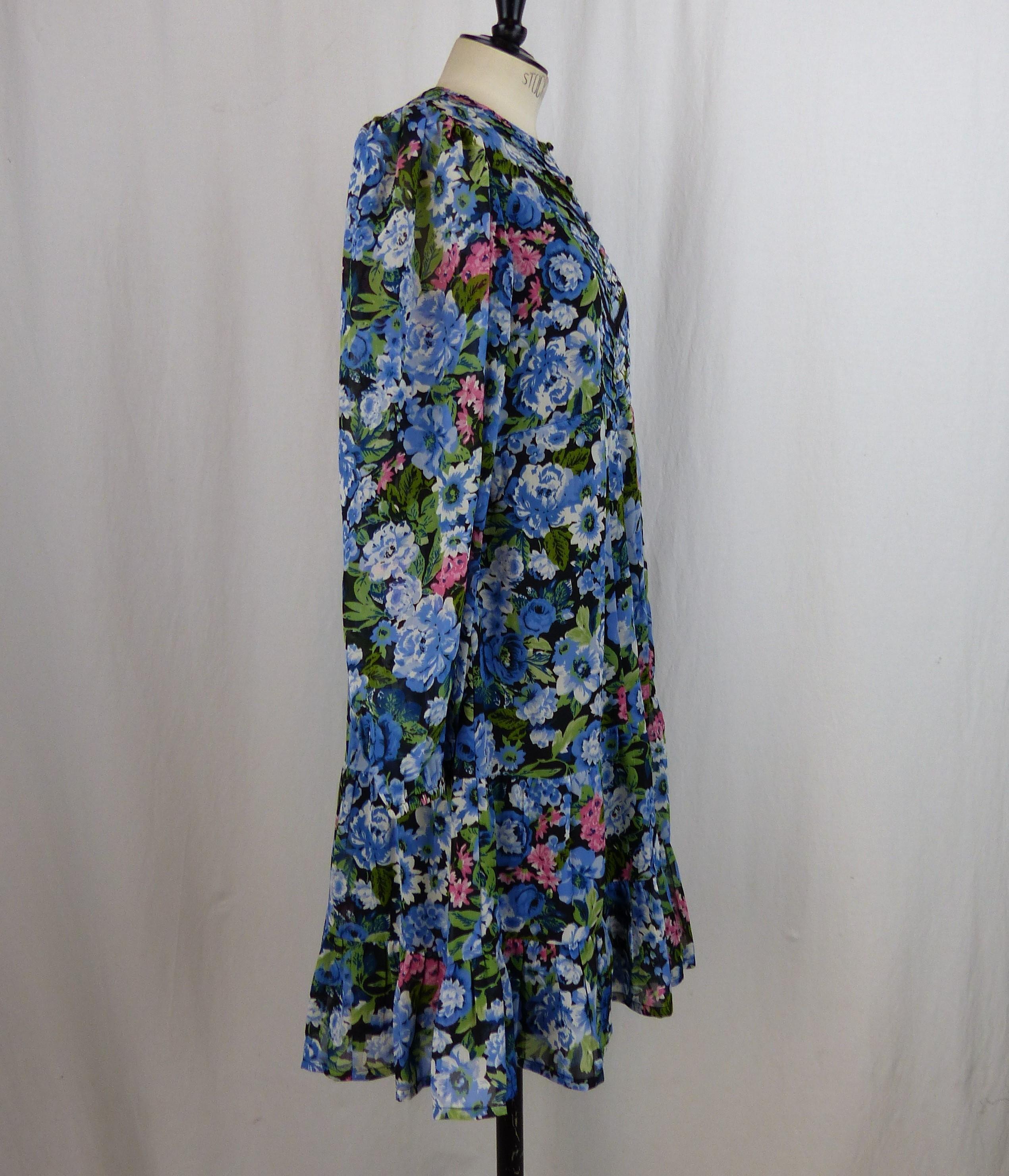 Robe à fleurs bleues - RIU Paris - M - Photo 1