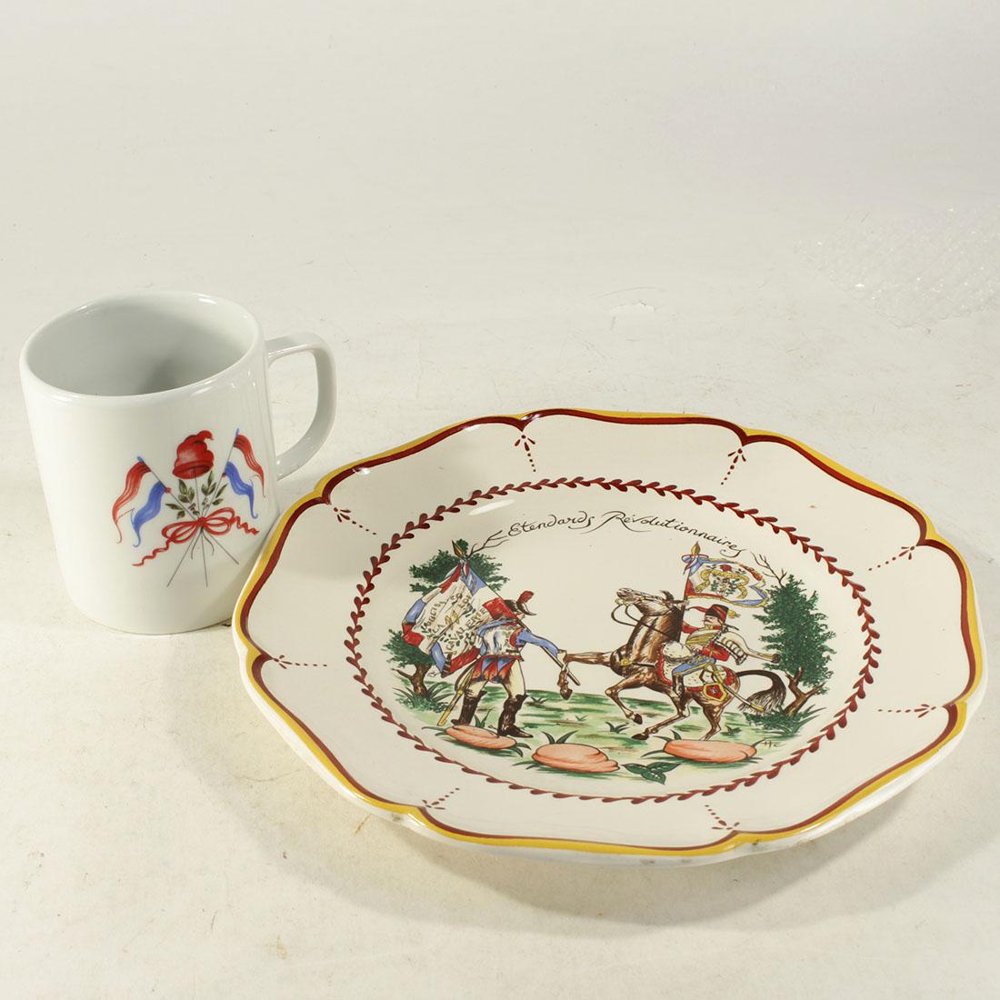 Assiette et tasse "bicentenaire de la Révolution Française" Bon état -  reconditionné disponible sur Label Emmaüs