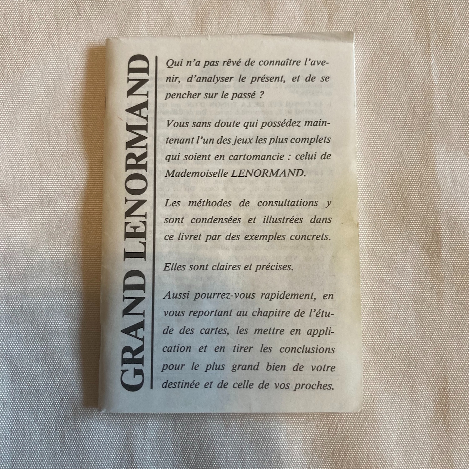 Grand Jeu de Mademoiselle Lenormand - Cartomancie  - Vue 2 - 