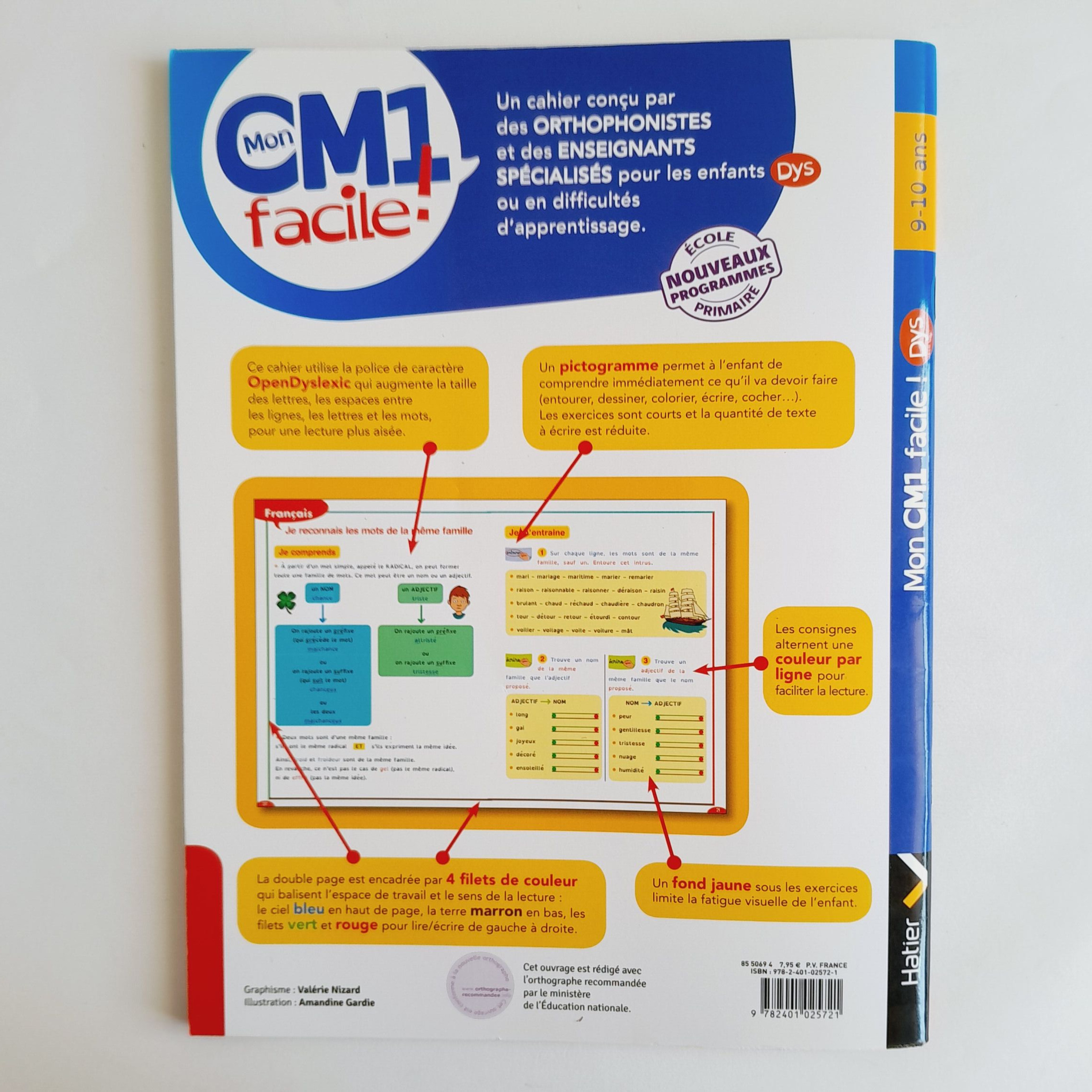 Mon cm1 facile ! adapté aux enfants Dys ou en difficultés d'apprentissage - Photo 2