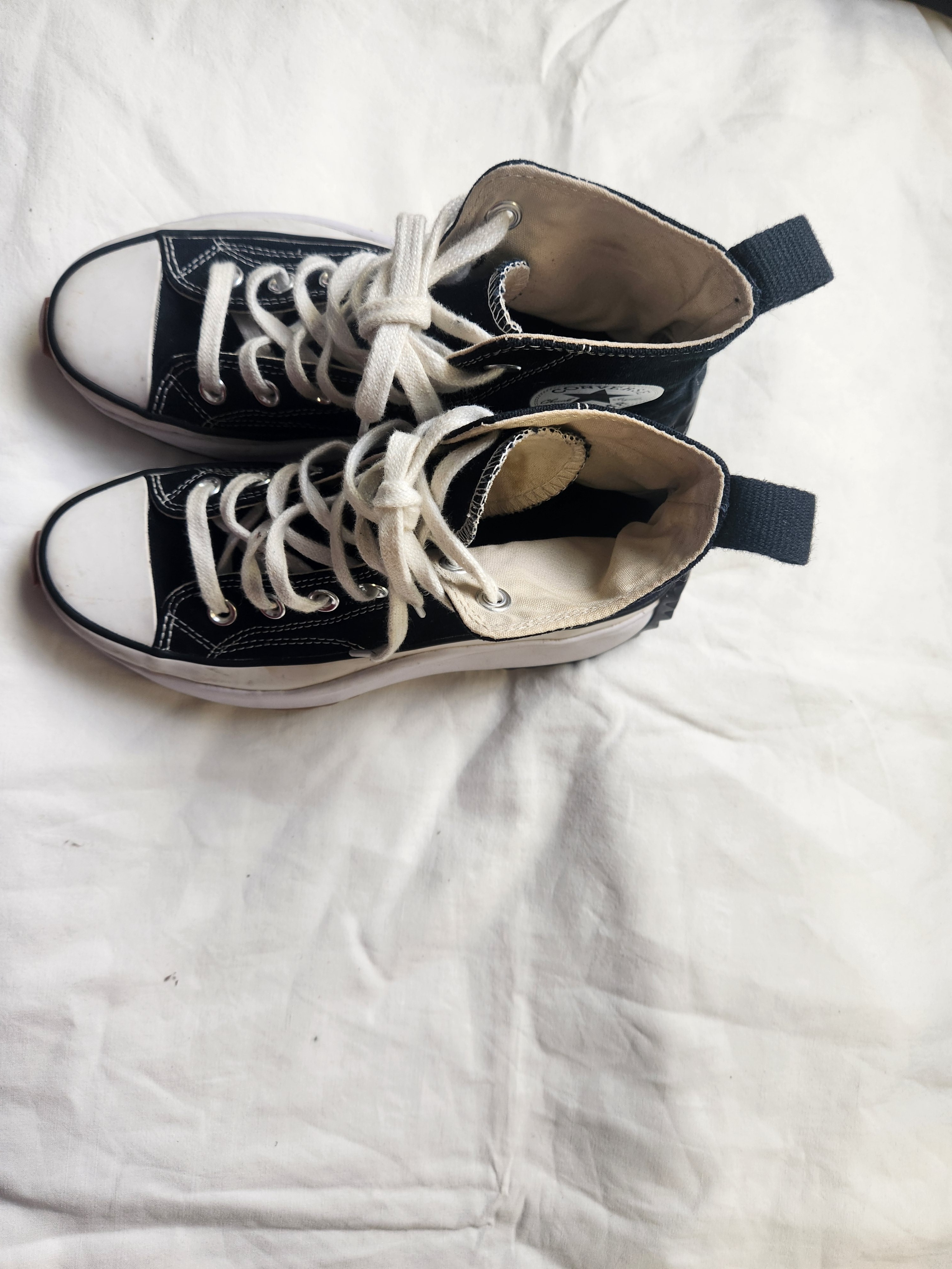 Converse – baskets noirs/ blanc en toile – pointure 37 Bon état - Vue 3 - 