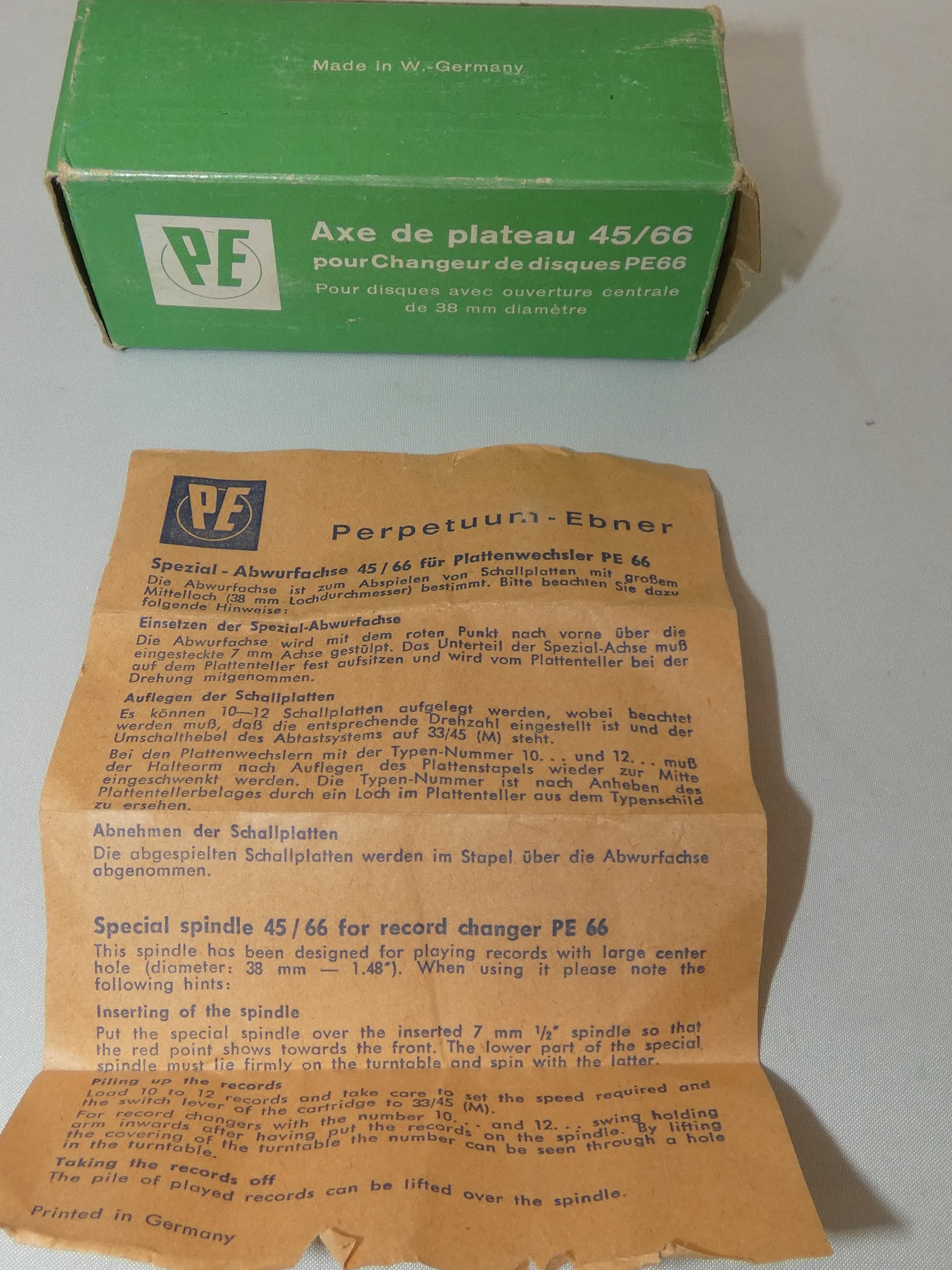 Voir photo 6 de Axe de changeur automatique Perpetuum Ebner PE 66 Axe de changeur automatique Perpetuum Ebner PE 66 Très bon état - Vue 6 -