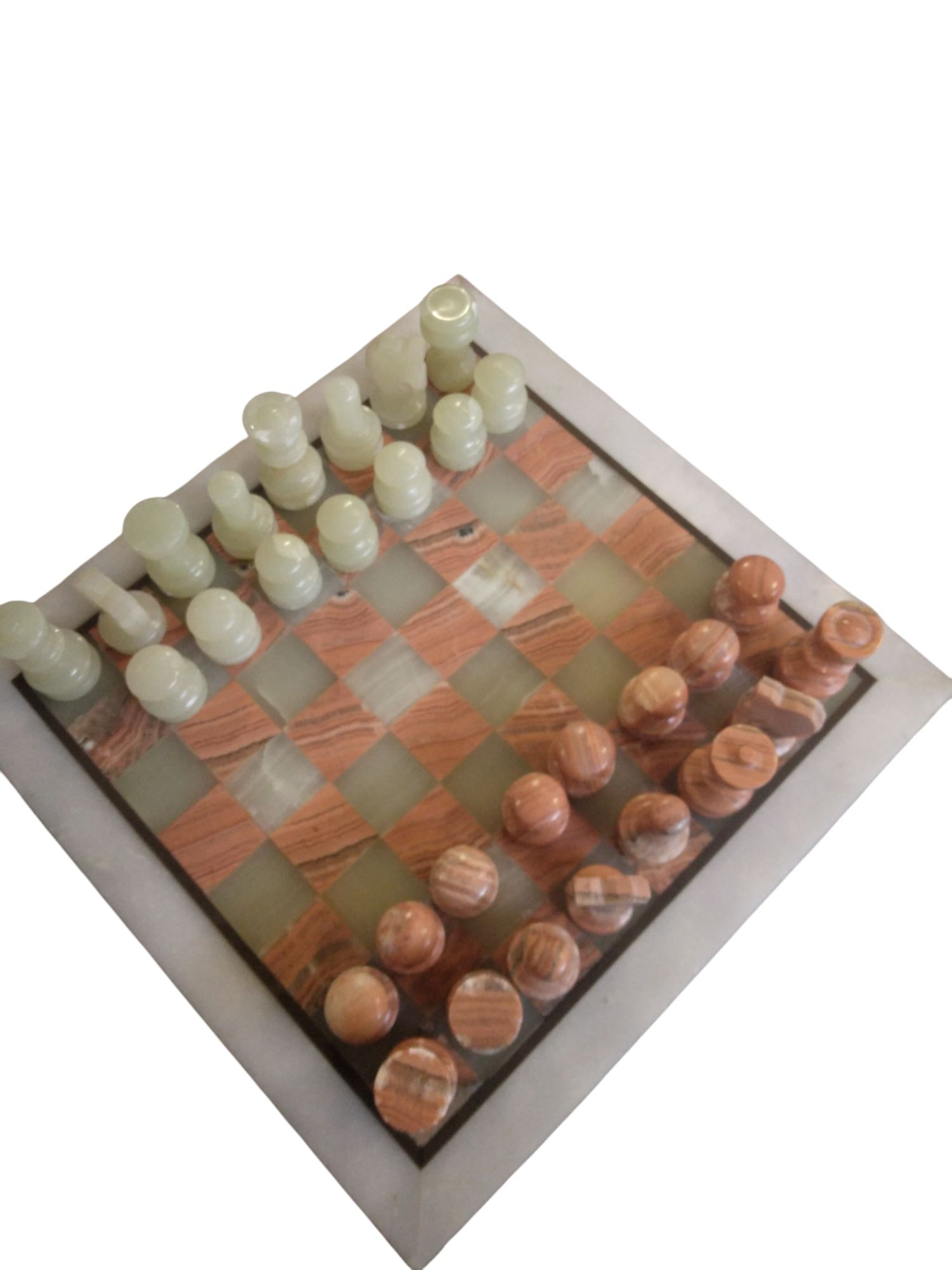 Jeu d'échecs collector fait main - marbre - (C5) - Photo 1