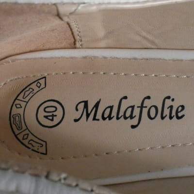 Ballerines écrue avec strass - Femme - Malafolie - Taille 40 - Photo 3