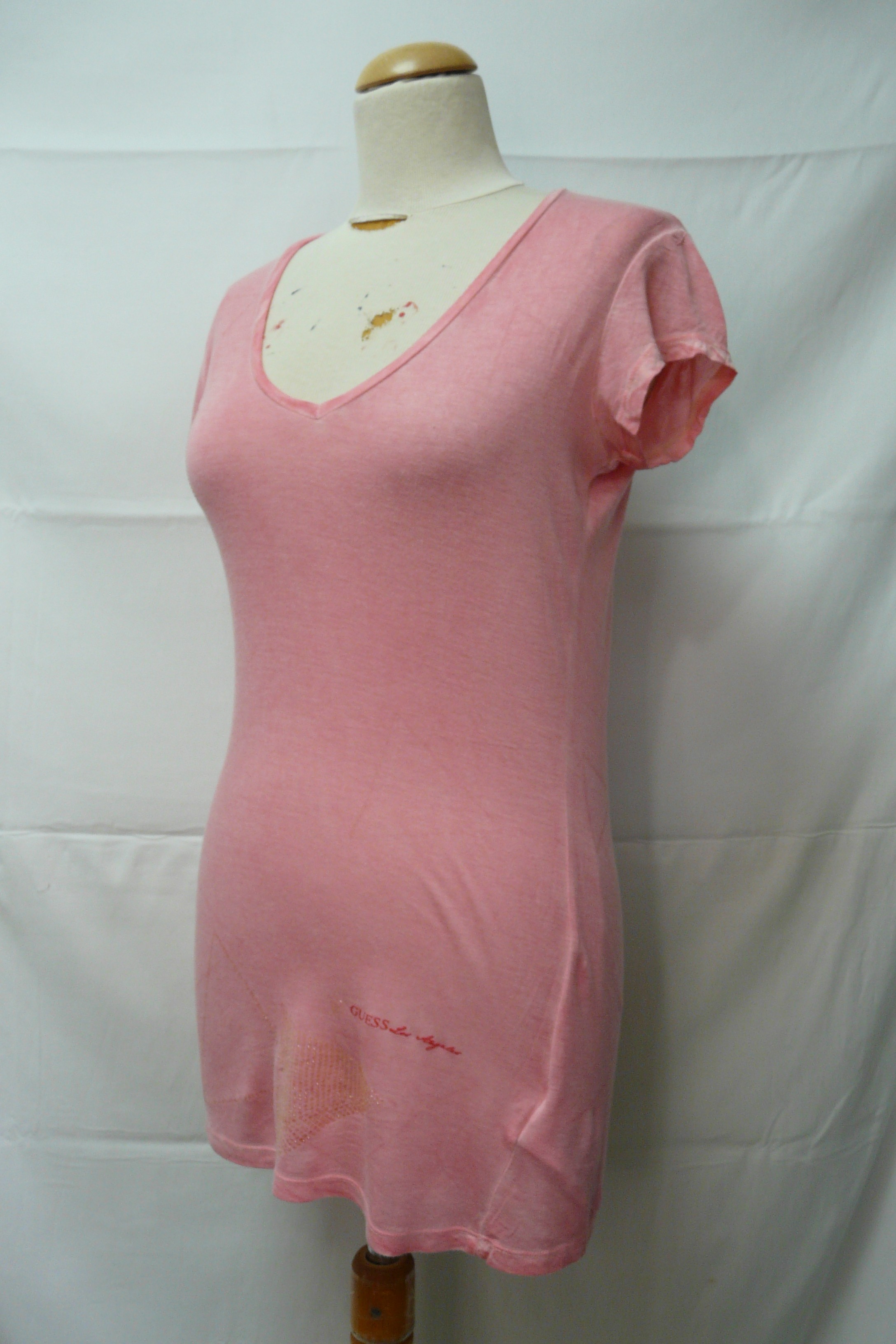 HF280 - T-shirt long - Guess Los Angeles - Taille 38 Très bon état - Vue 3 - 