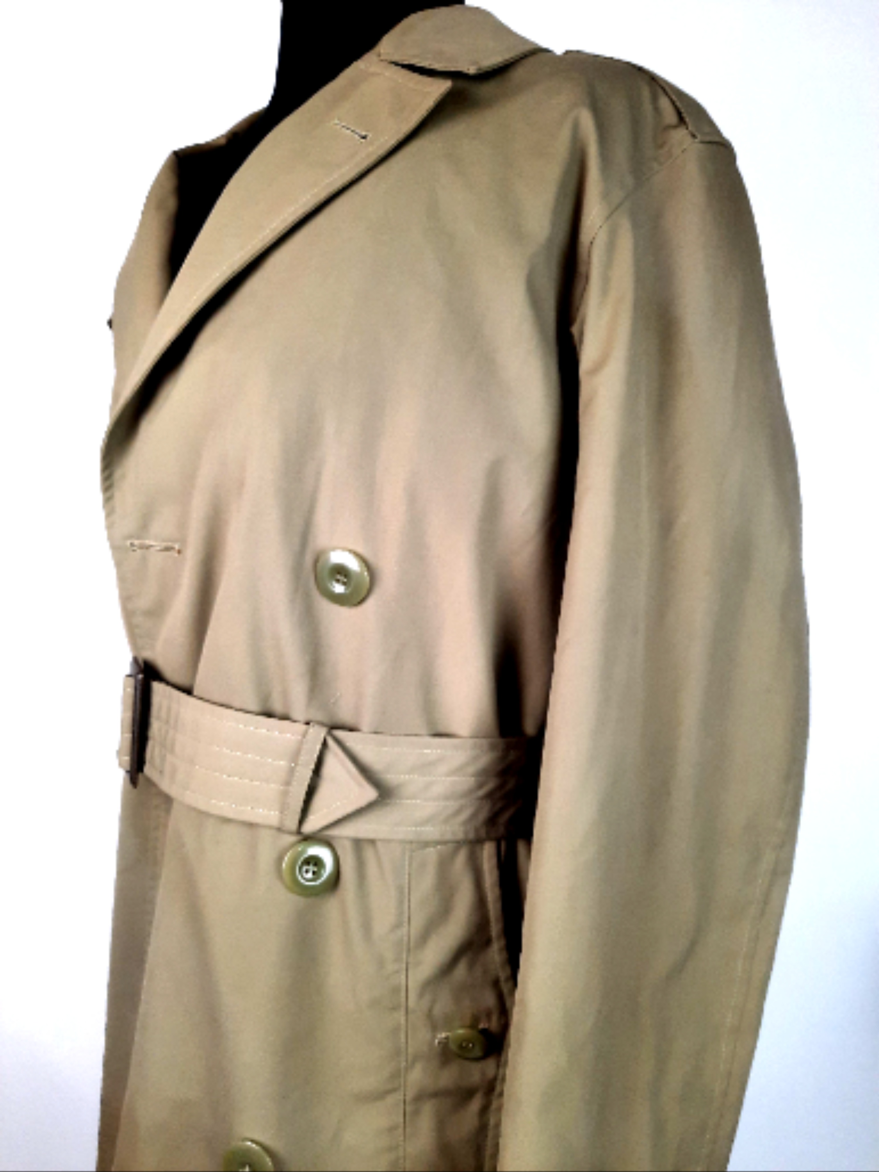 Vintage Manteau militaire Manufacture de blainville paris 1975 kaki avec doubleur chaude amovible en fourrure 88 M - Photo 3