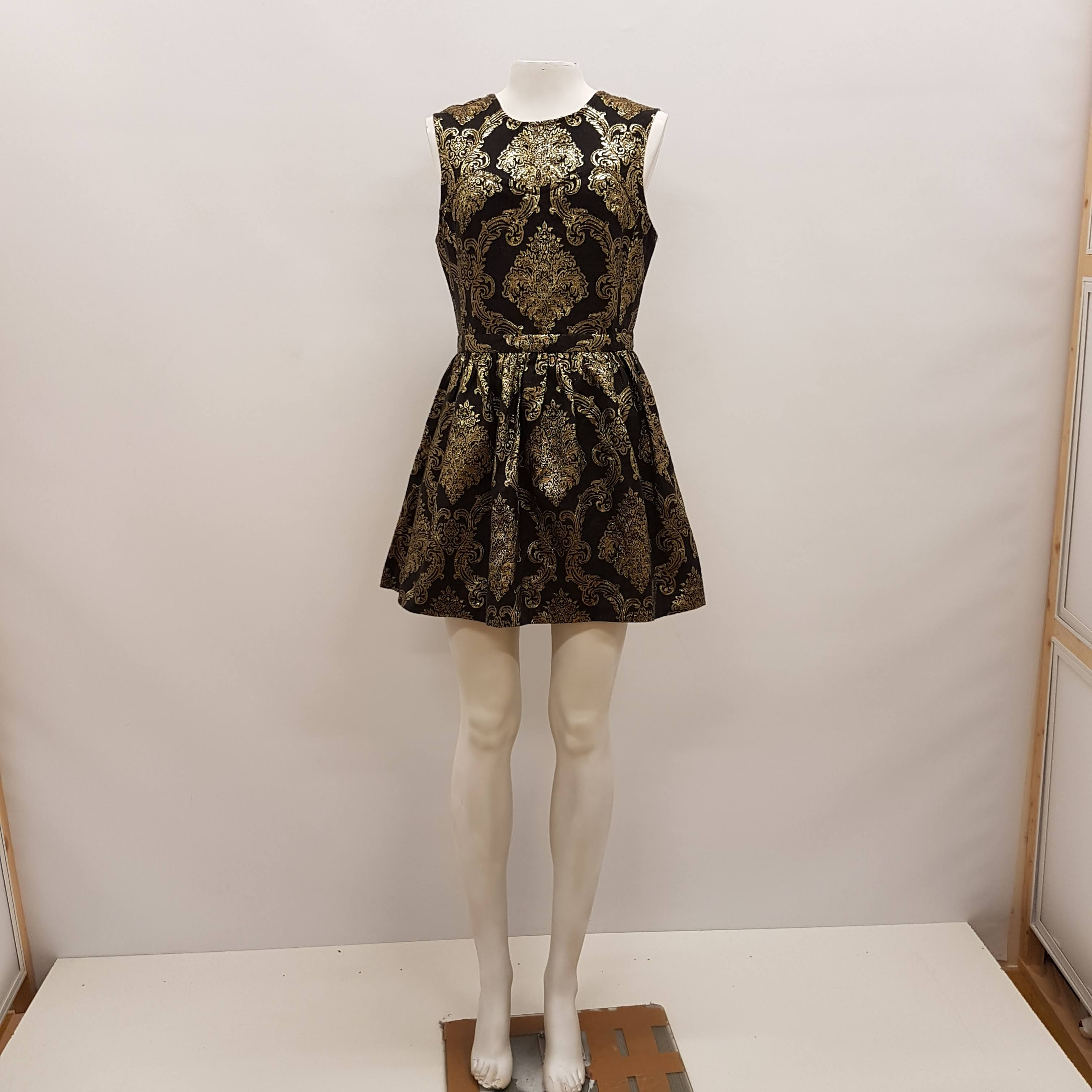 Robe de fêtes sans manche noir et or - OASIS - taille 36 estimé - Photo 4