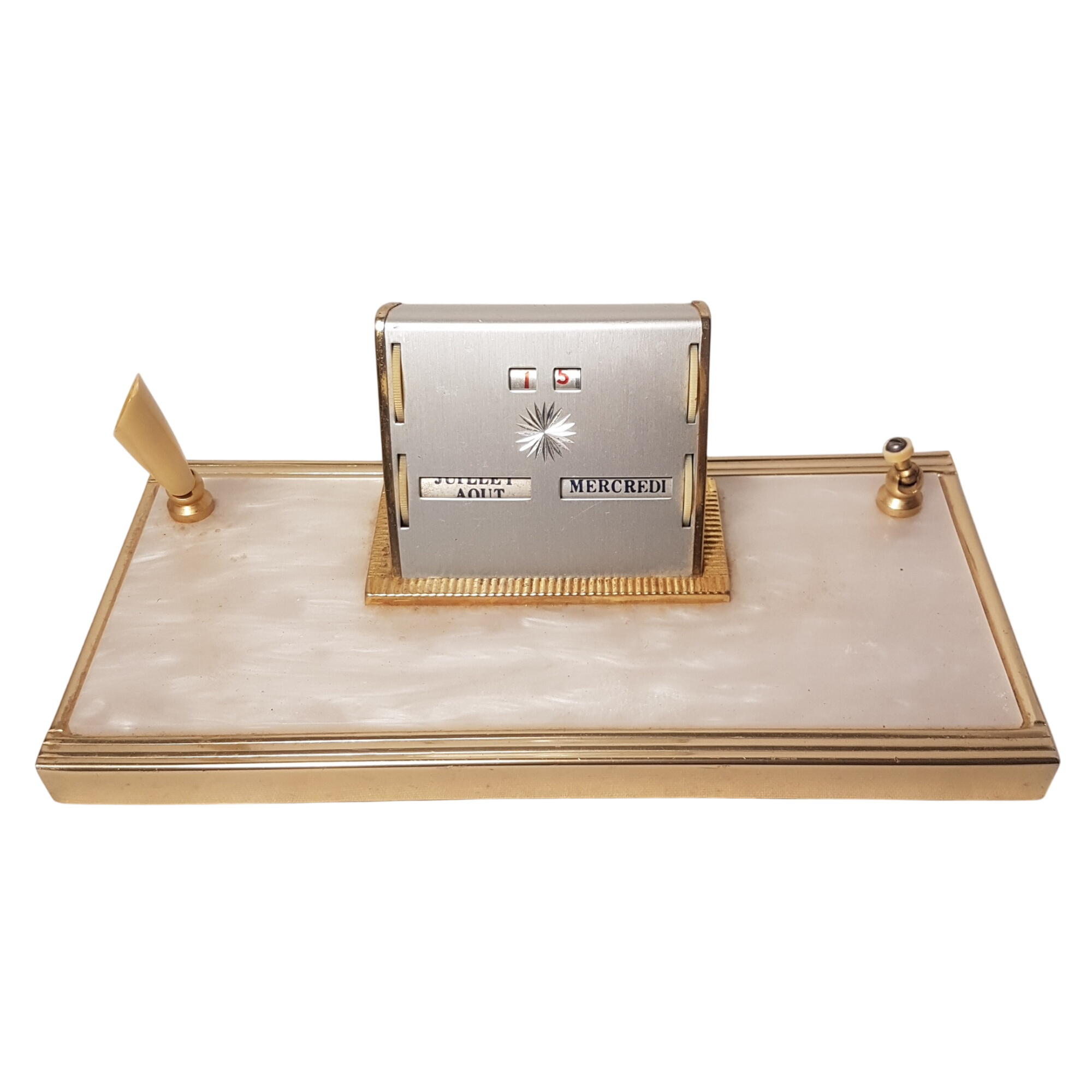 Calendrier perpétuel de bureau vintage État correct -  reconditionné disponible sur Label Emmaüs