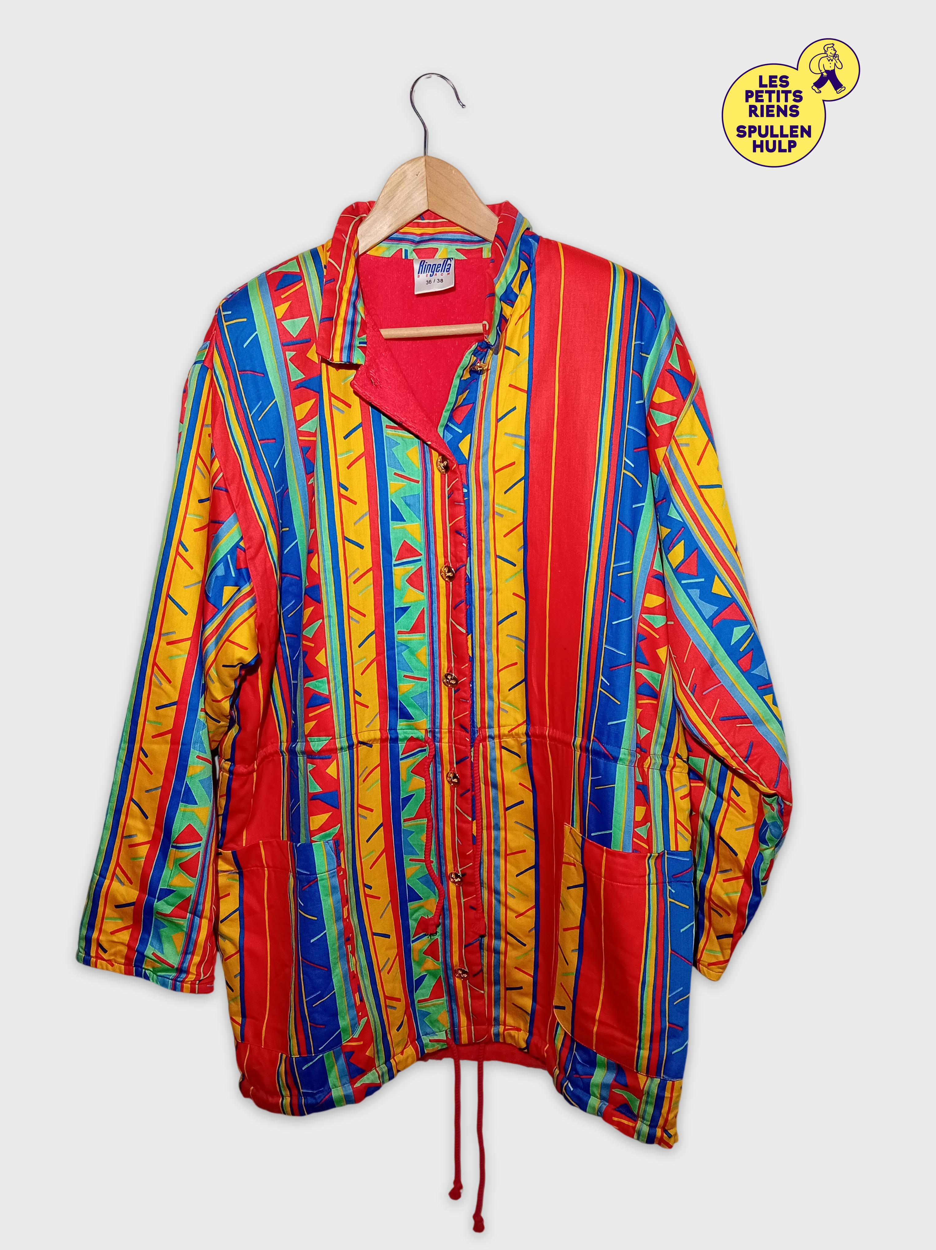 Surchemise Vintage Ringella Beach Colorée Motifs Géométriques M (V3487) Très bon état -  reconditionné disponible sur Label Emmaüs