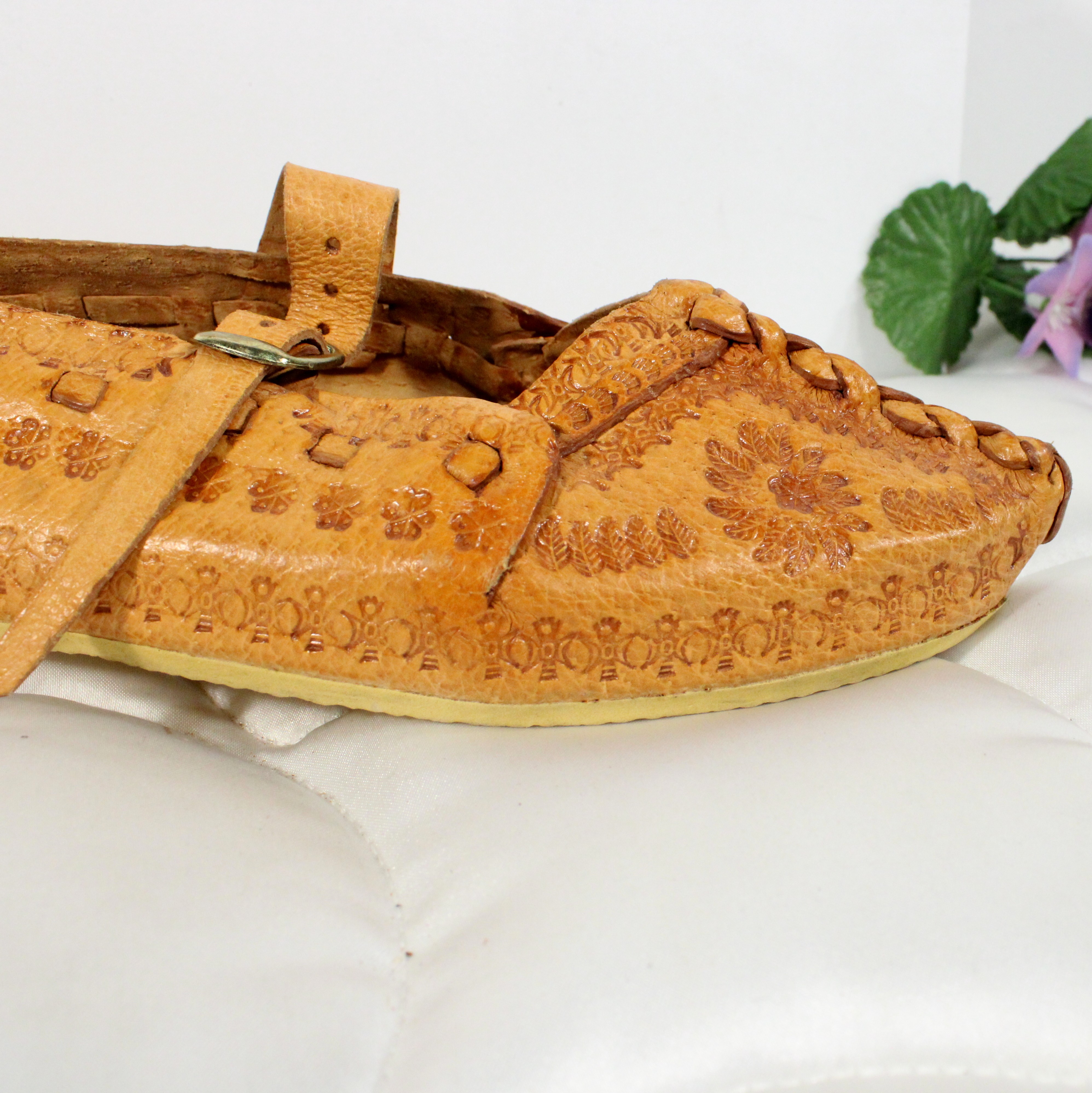 Chaussure Cuir Camel Traditionnelle Taille Estimée 39  - Vue 6 - 