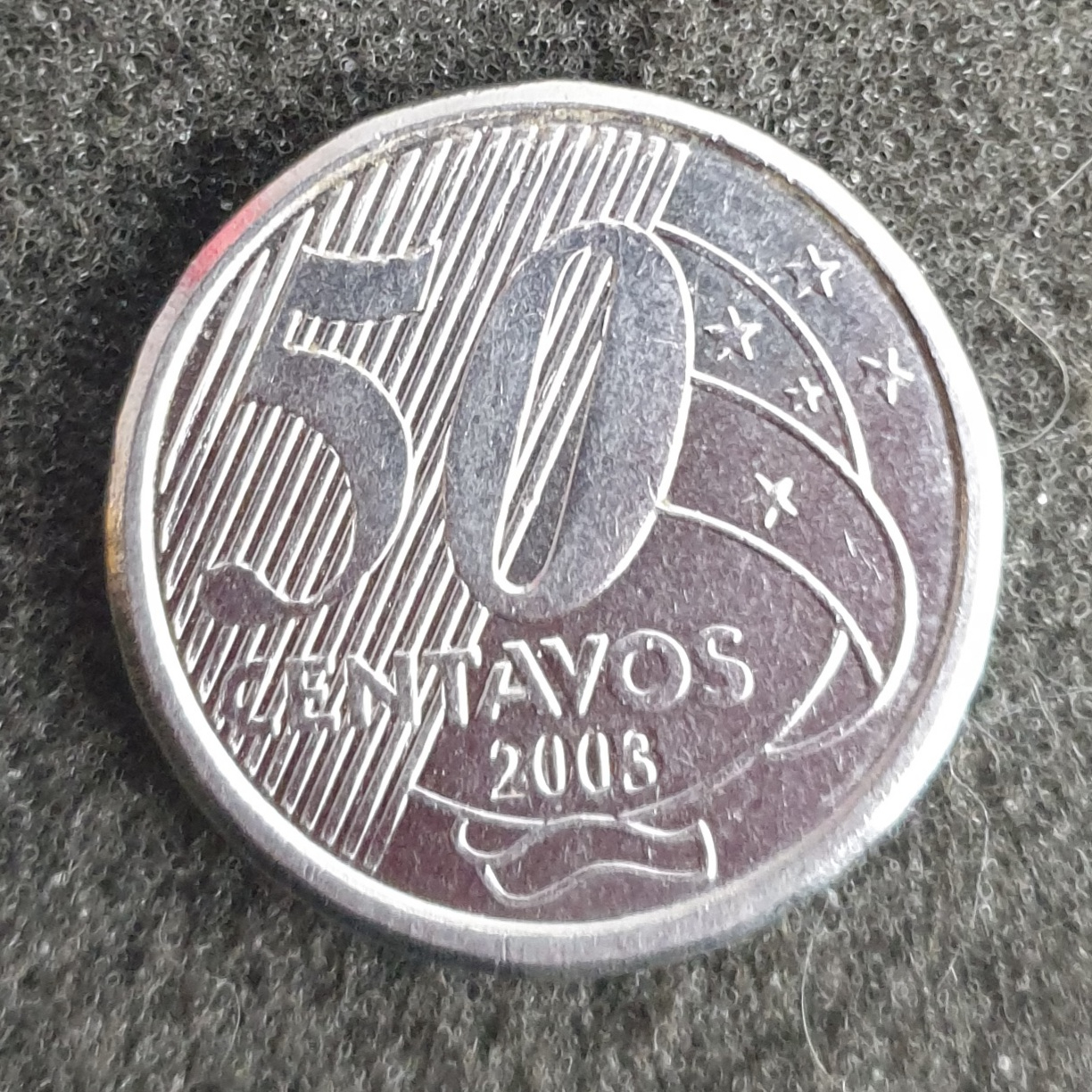 MONNAIE, BRÉSIL, 50 CENTAVOS 2003 - SUP - Photo 0
