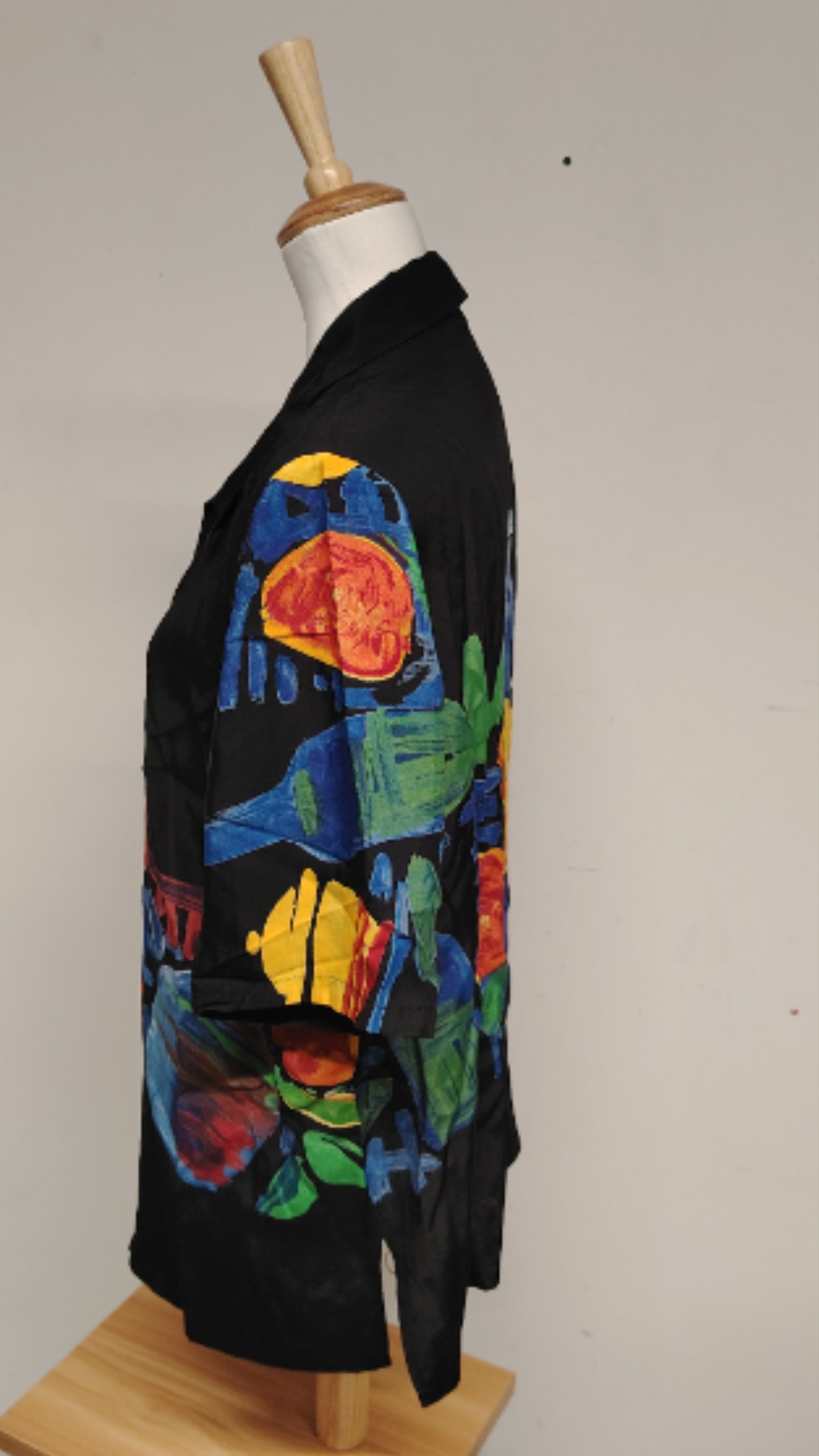 Eva Negri - Chemise noire à motif fruits multicolores - XS / S / L - Photo 4