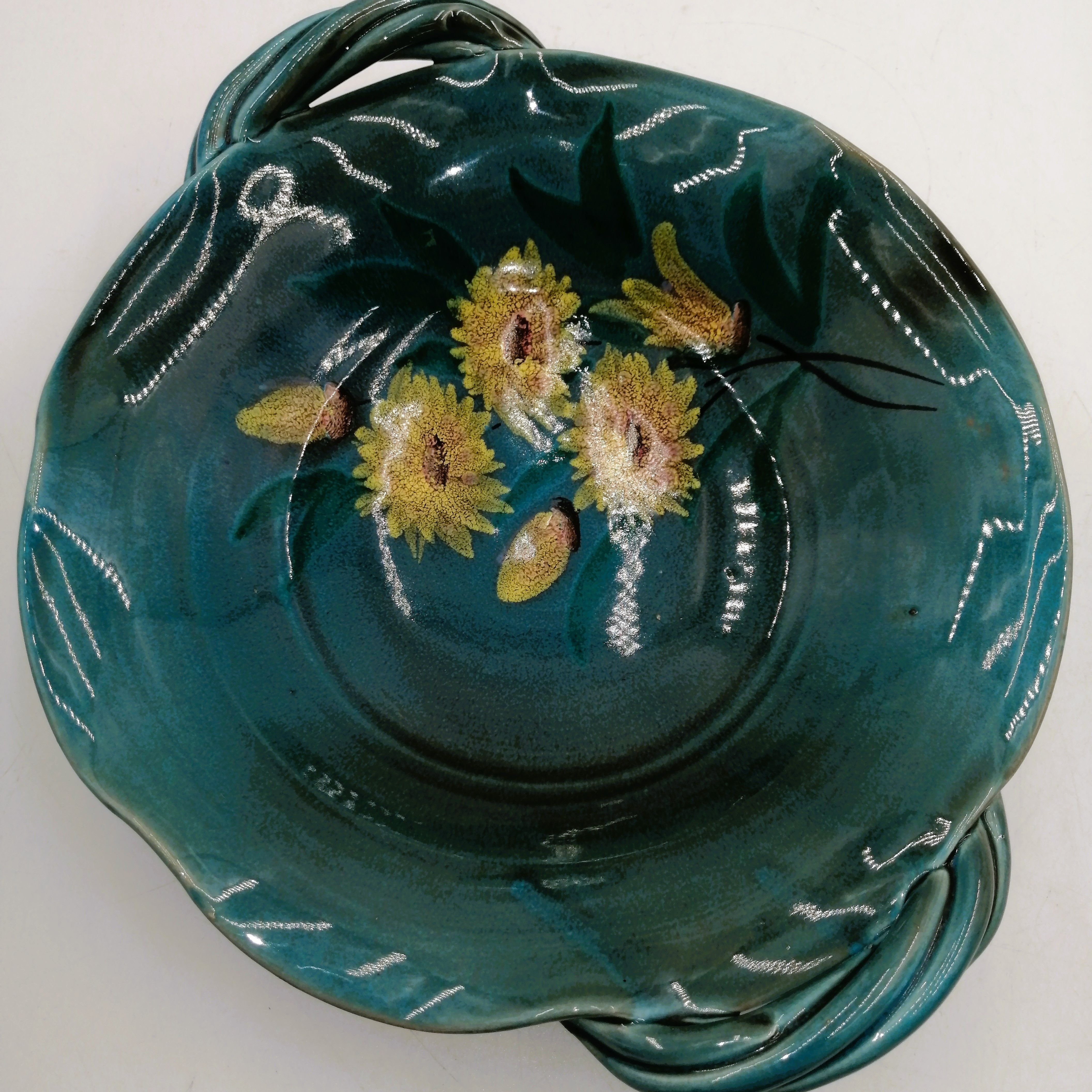 Coupe à fruit florale Vallauris - Bon état sur Label Emmaüs