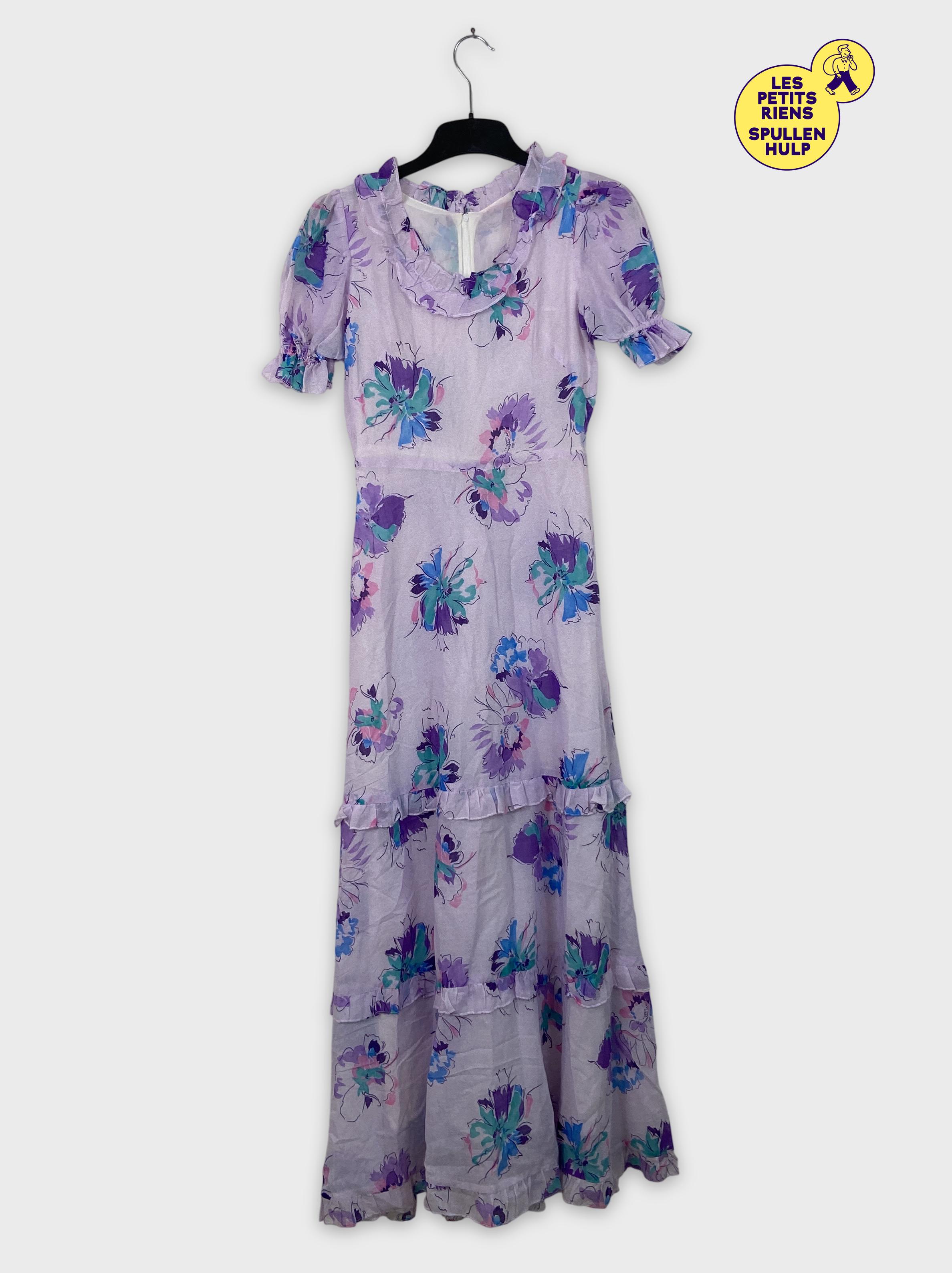 Robe longue fleurie lilas  Autre - Label Emmaus - Modalova