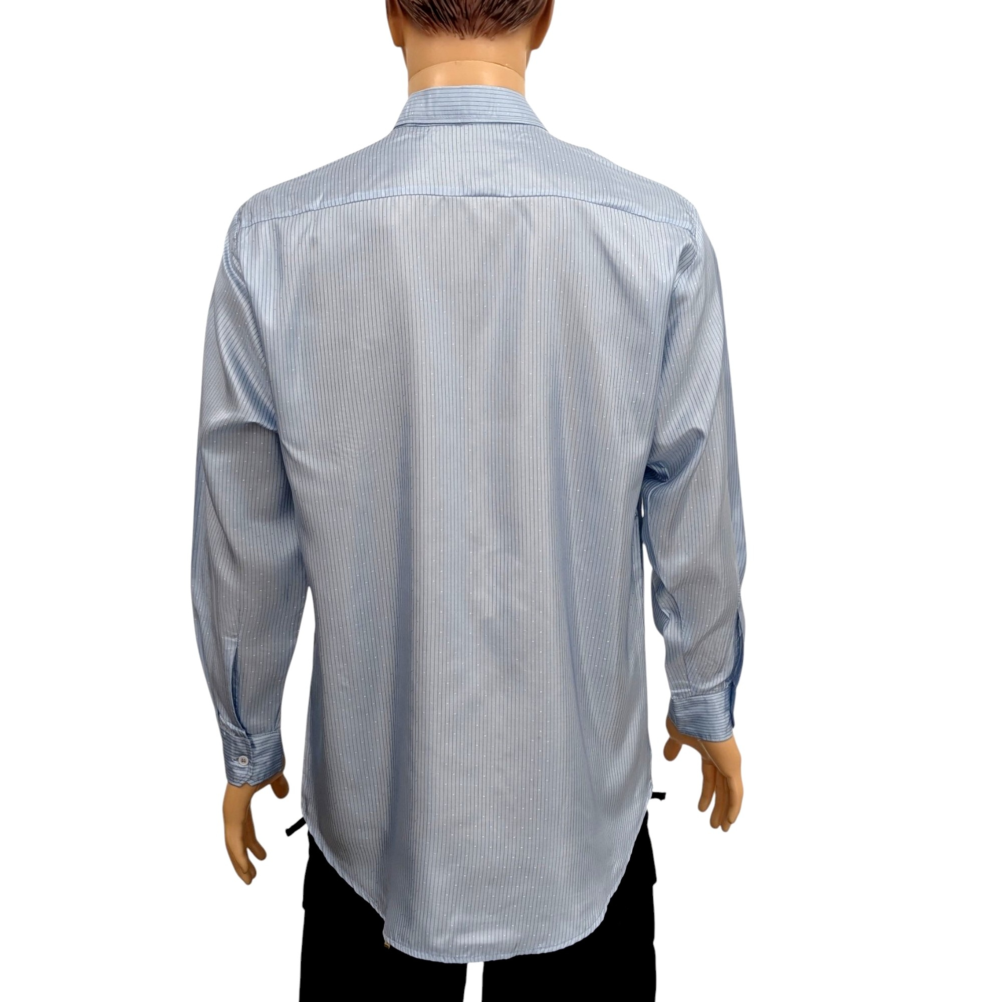 Chemise Playboy's Fashion T XL Vintage bleu ciel à rayures - Photo 2