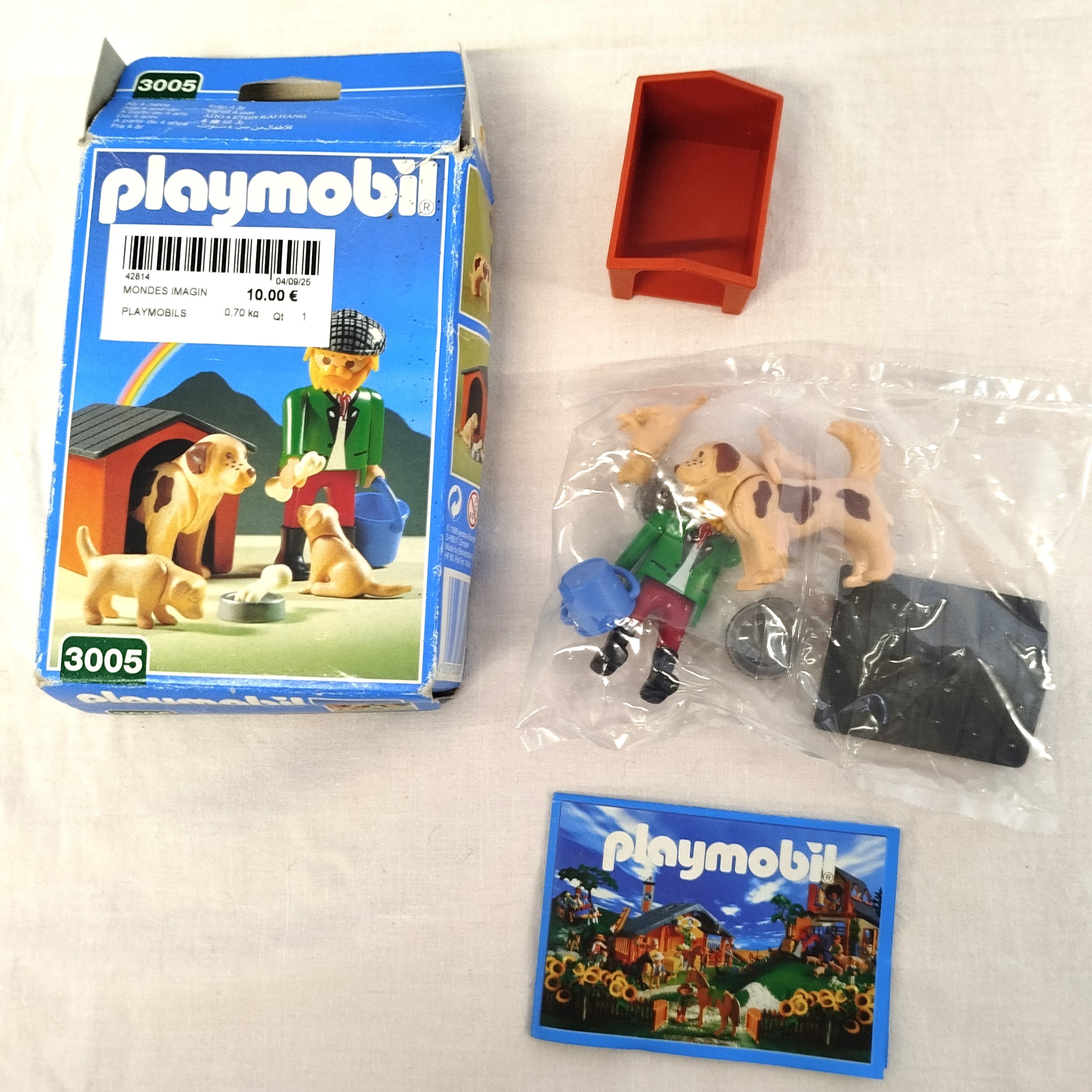 Playmobil (REF : 3005) : "Cabane pour chiens" Bon état - Vue 2 - 