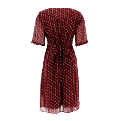 Robe bordeaux imprimée - Femme - 1.2.3 PARIS - Taille 40 - Photo 1