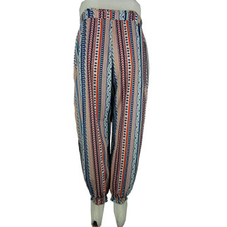 Pantalon multicolore ouvert sur le côté des jambes imprimé - femme - Shein Curve - taille 48 - Photo 1