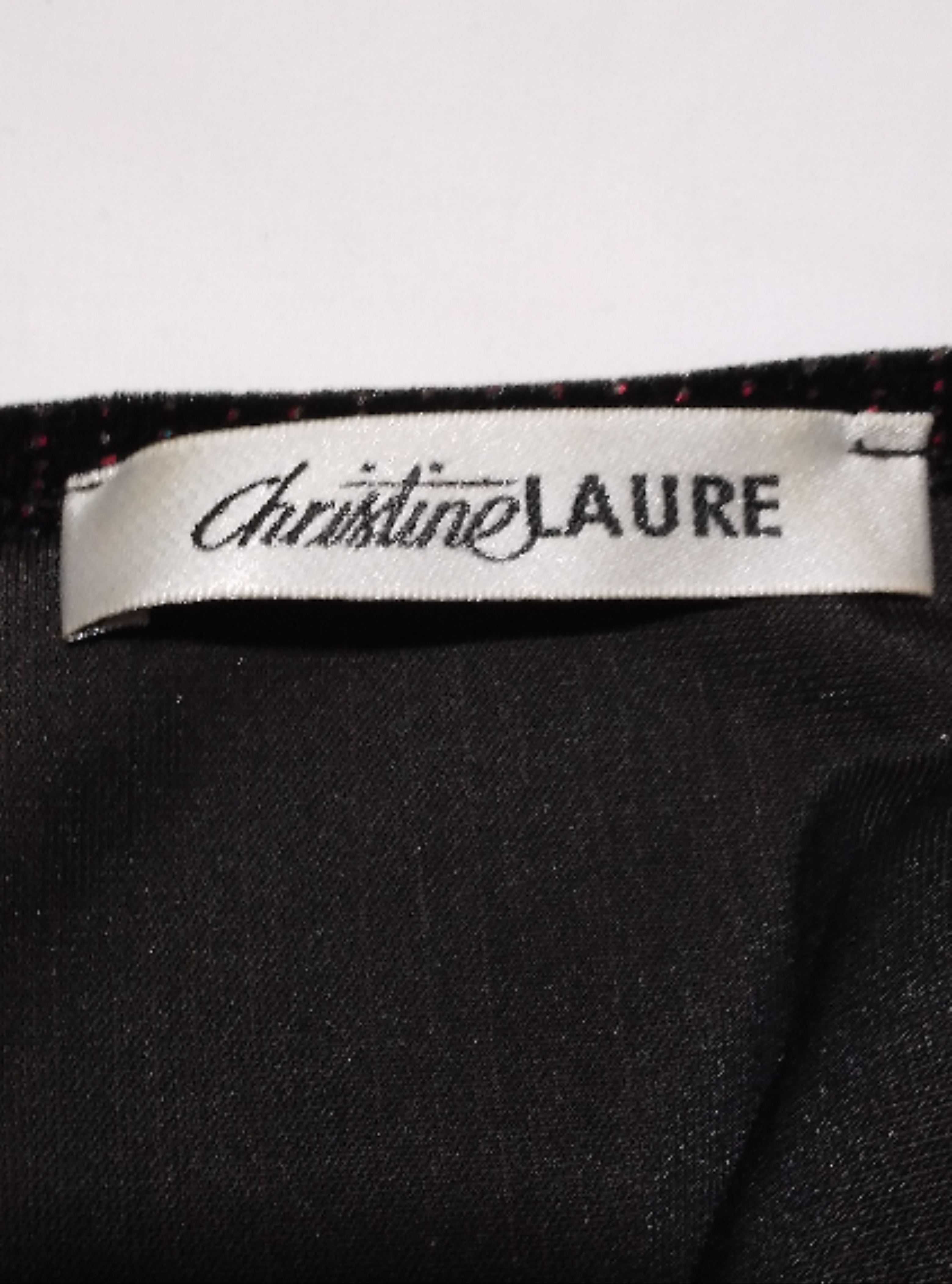 Pull noir pailleté rouge & argenté, Christine Laure - 4 - Photo 6