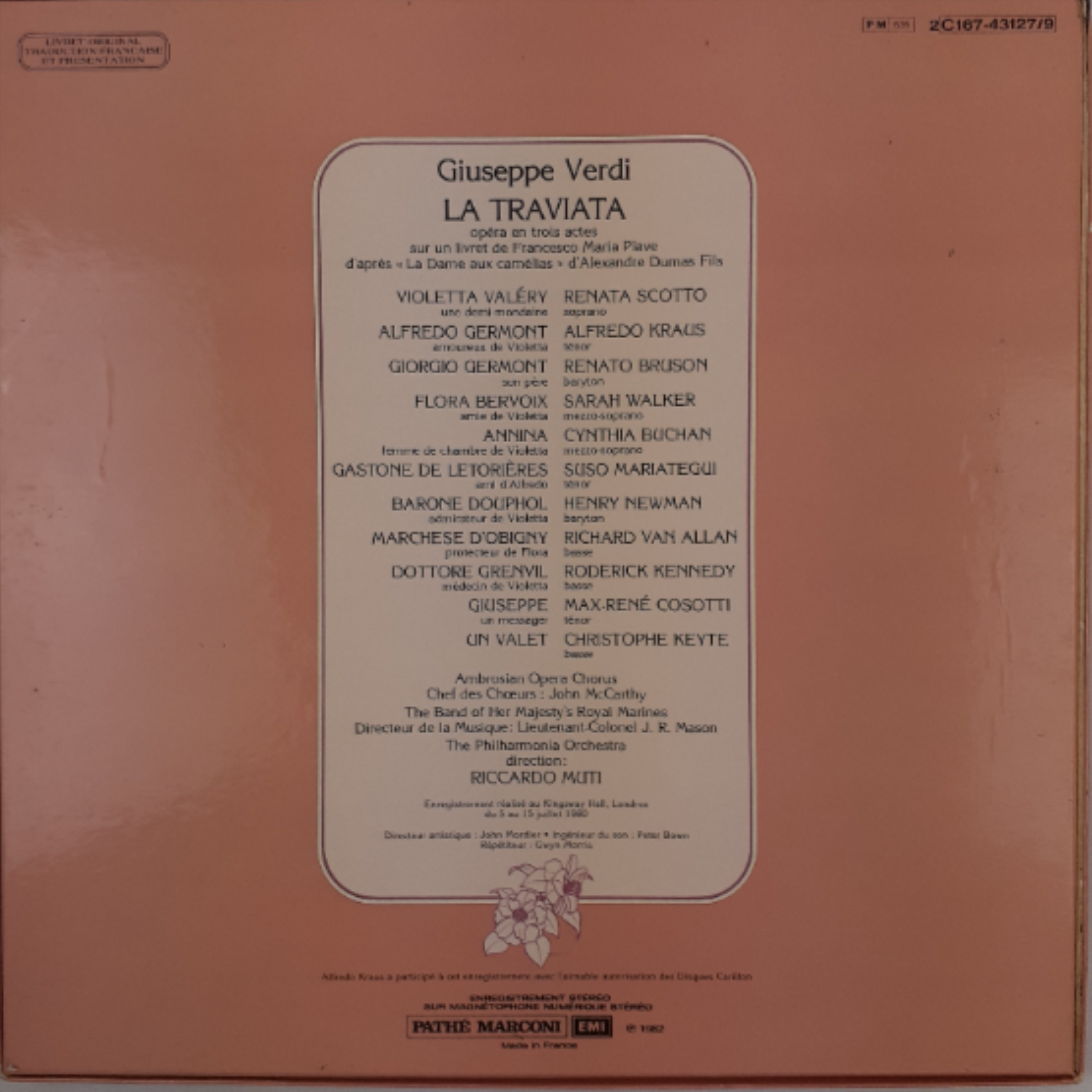 VERDI : La Traviata - SCOTTO - KRAUS -BRUSON - MUTI  - Vue 9 - 