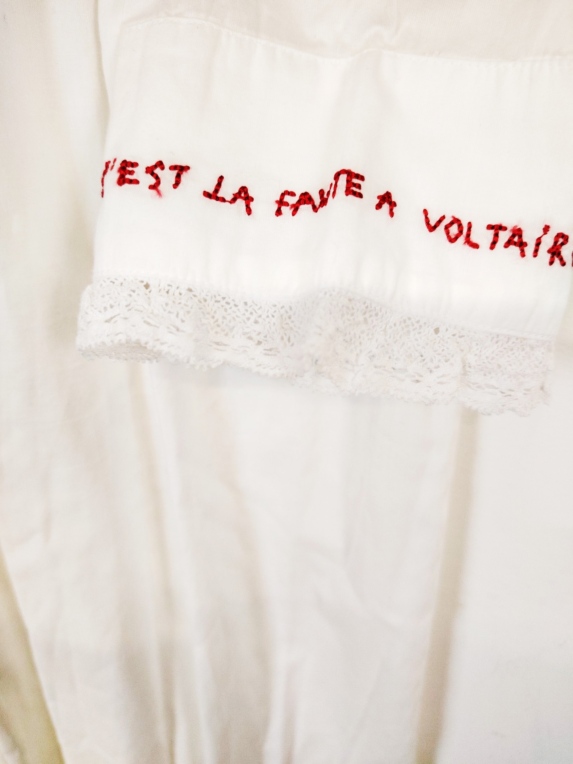 Zadig et Voltaire Robe Chemise blanche avec galon - Taille M - Photo 2