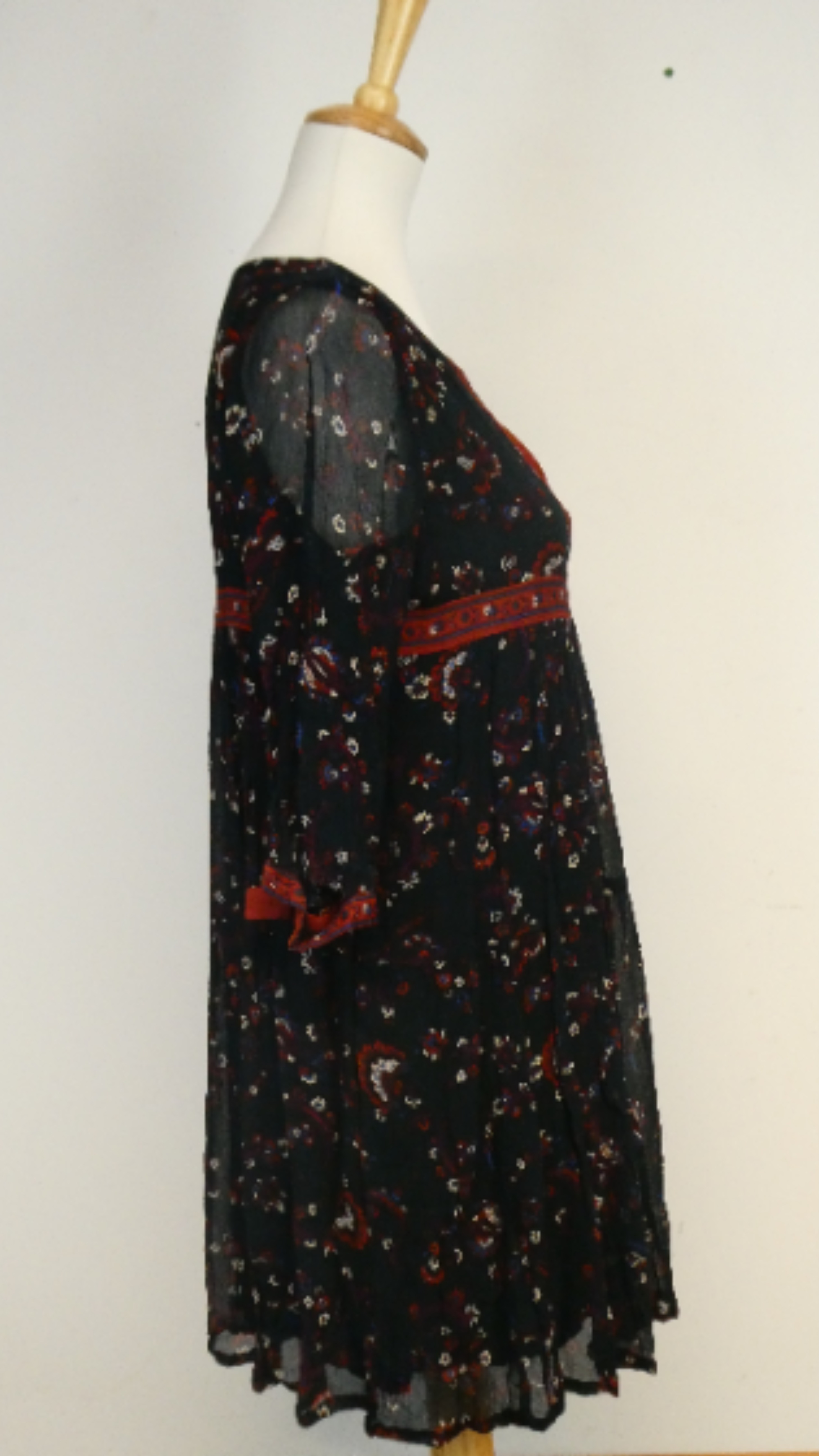 Ba&sh - Robe verte motif fleurs multicolores - T2 - Photo 6