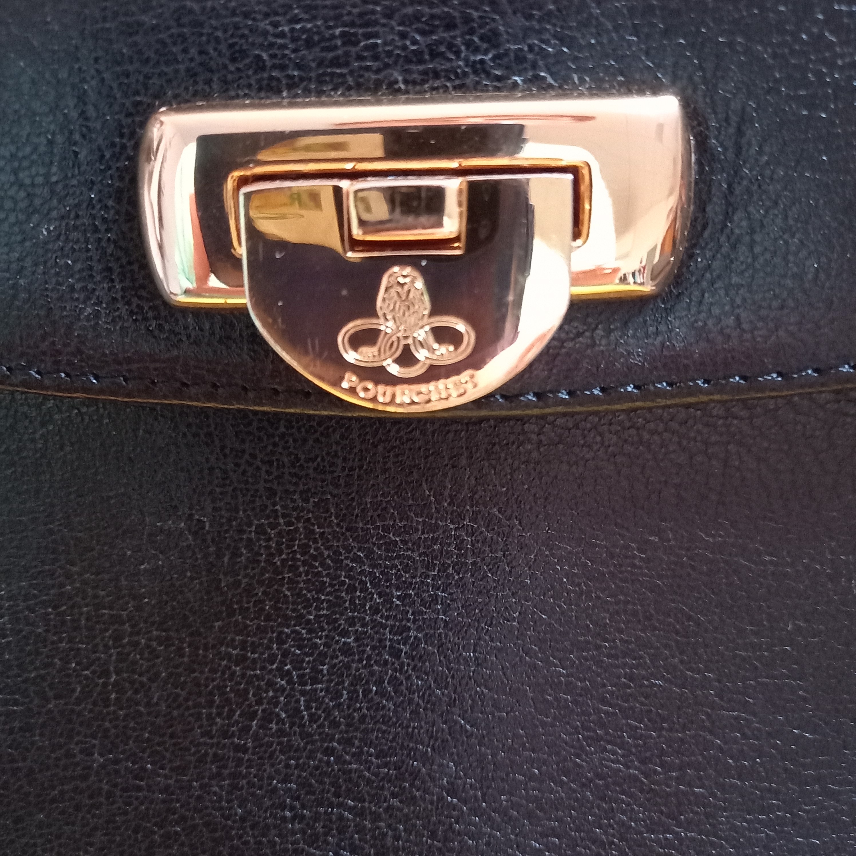 Sac bandoulière noir classique Pourchet - Photo 4