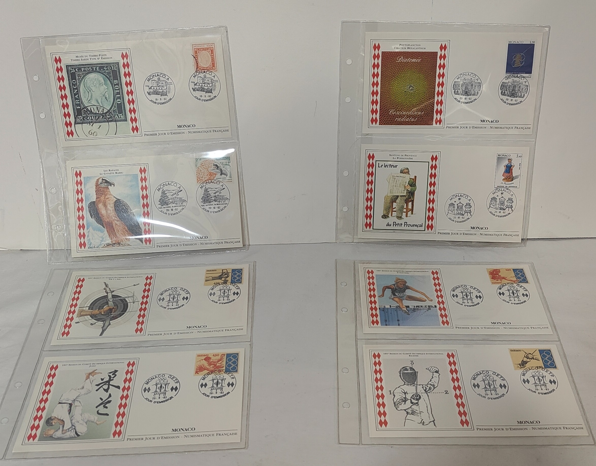 Lot de Carte postale de collection sur l'adhésion de la principauté de Monaco à L'ONU+ Livret avec des timbres de collection - Photo 4
