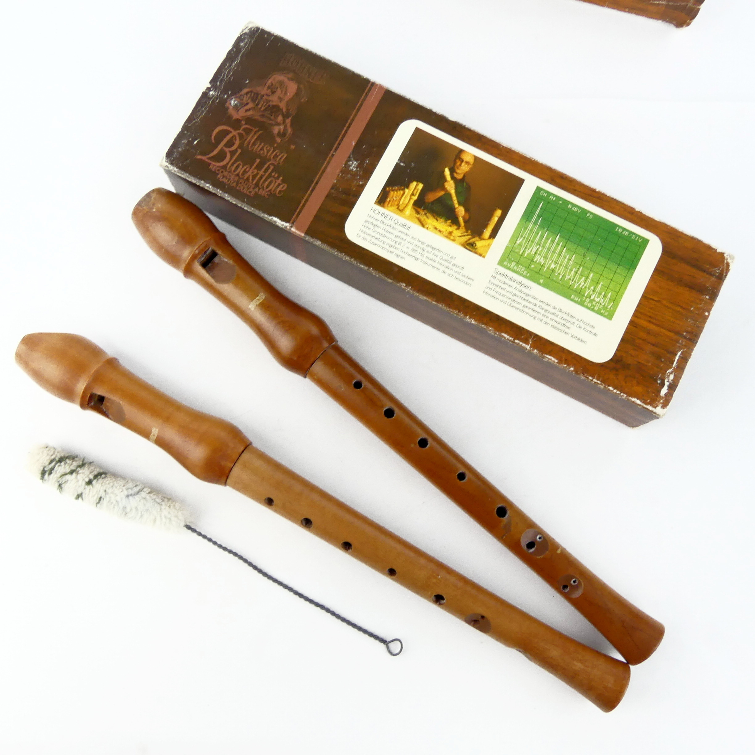 2 Flutes à bec Hohner Germany Musica E Sopran Bon état - Vue 2 - 