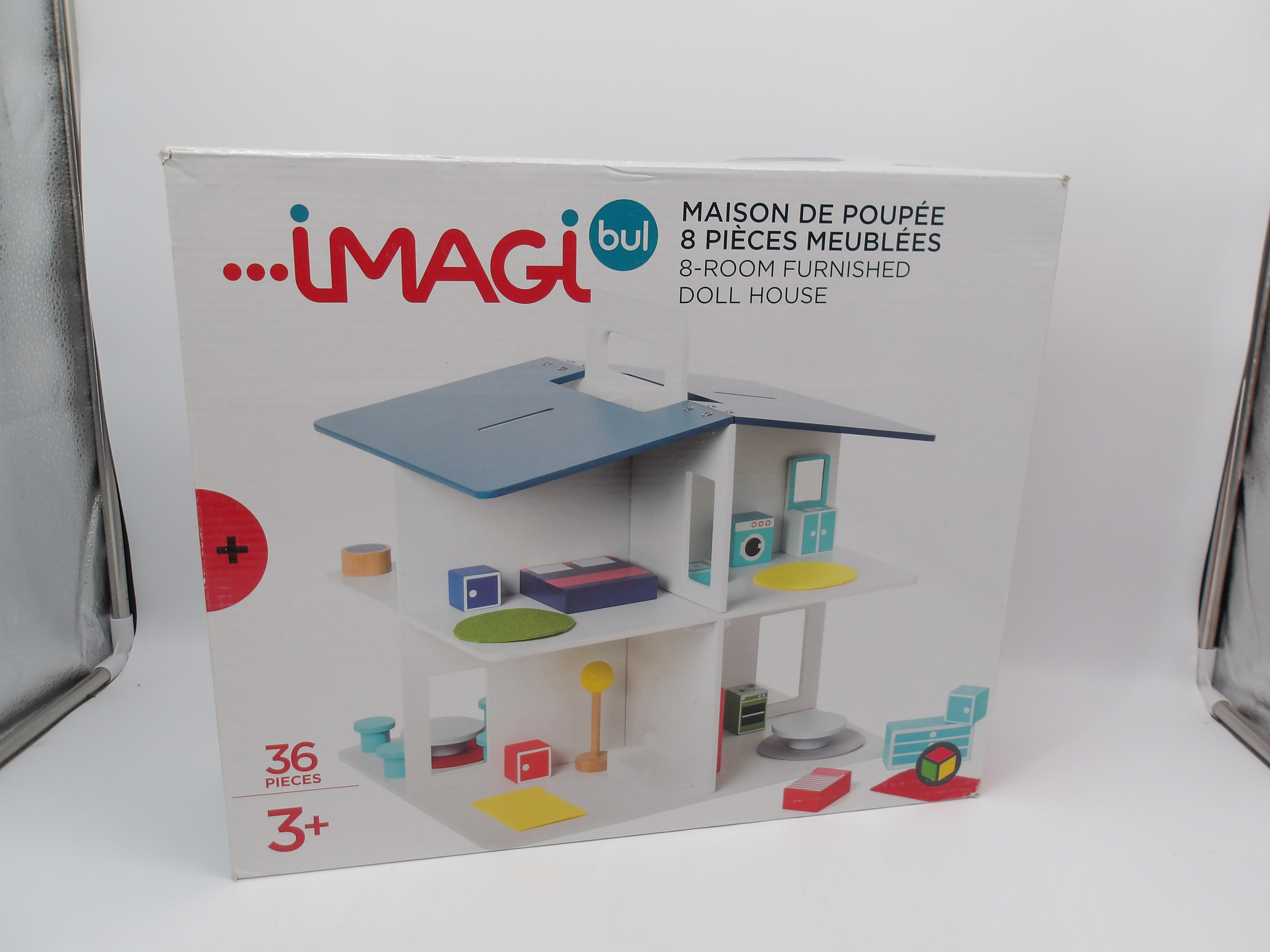 Imagibul - Maison de poupée - 8 pièces meublées Comme neuf - Vue 7 - 