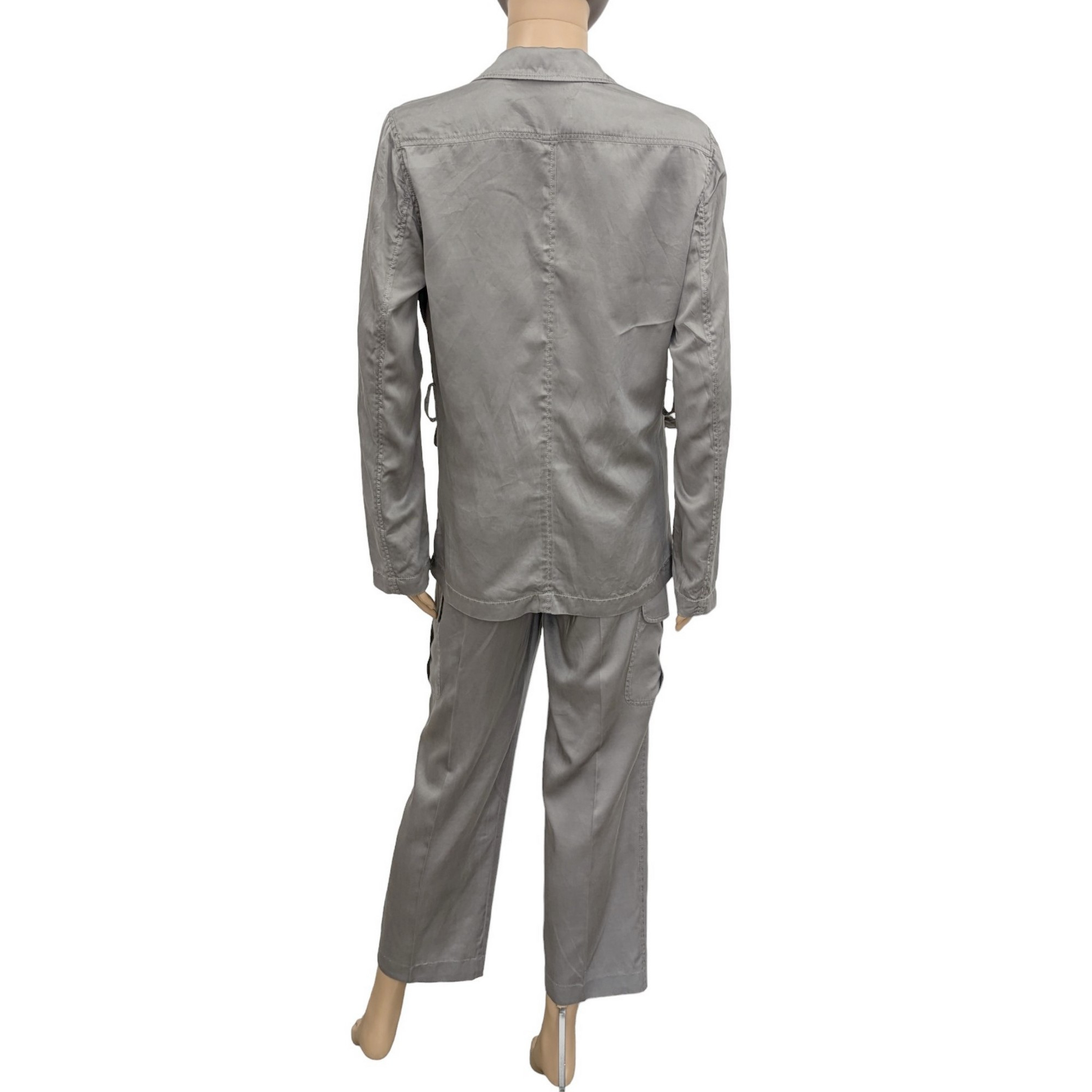 Ensemble léger Cerruti 1881 T 40/42 Veste & Pantalon en satin gris Vintage - Photo 5