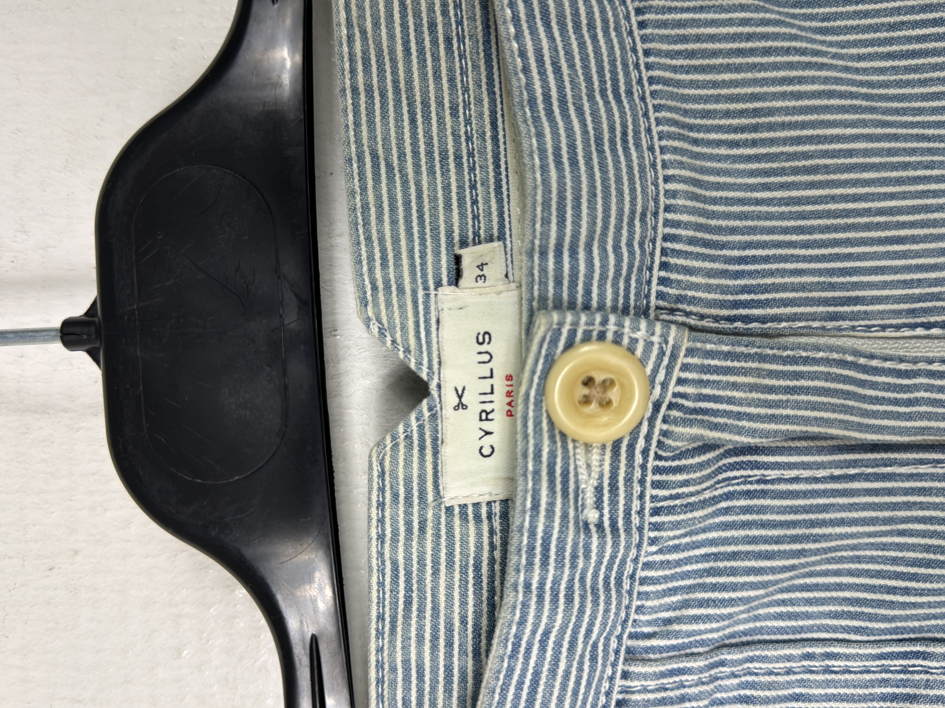 Voir photo 3 de Pantalon rayé bleu blanc Cyrillus XS 34 💛 Pantalon rayé bleu blanc Cyrillus XS 34 💛 Très bon état - Vue 3 -