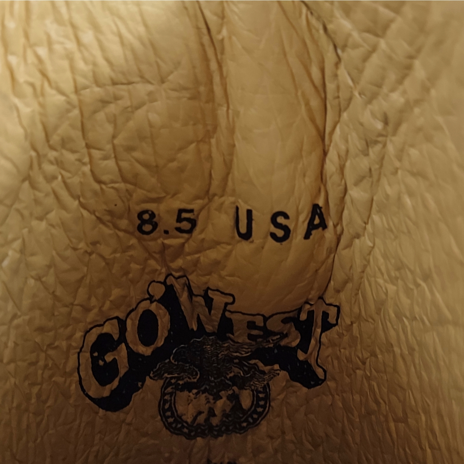 Paire de bottes en croûte de porc beige Go West - taille 40 Très bon état - Vue 10 - 
