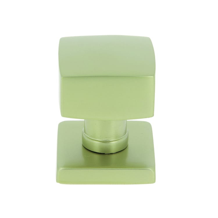 1 bouton sur rosace carré LINEA BERTOMANI sans trou laiton brossé - Photo 2