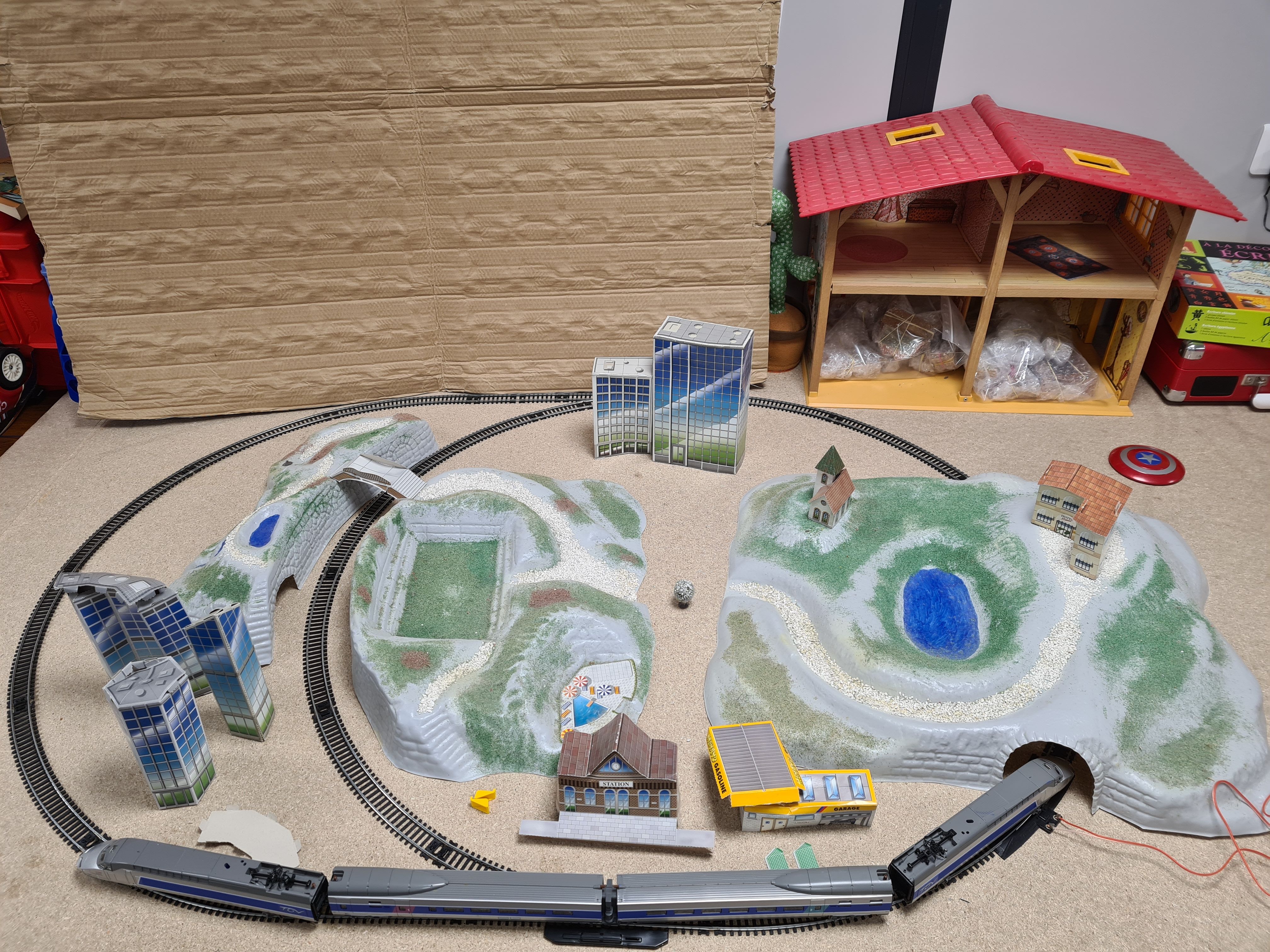 Circuit - Mehano - TGV Atlantique avec maquette Plastique Bon état - Vue 7 - 
