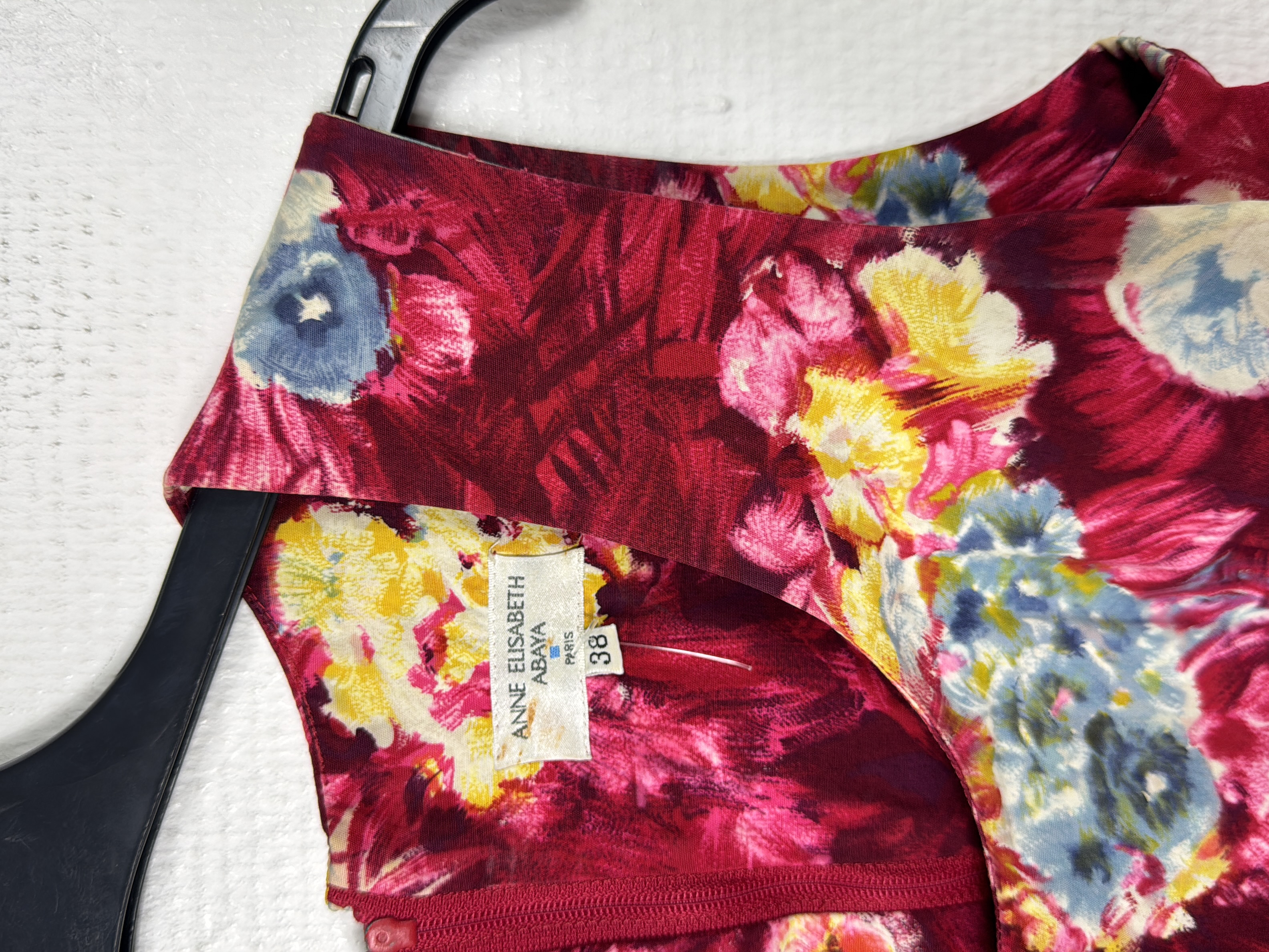 Anne Elisabeth Robe fleurie vintage M 38 élégante fluide chic Très bon état - Vue 3 - 