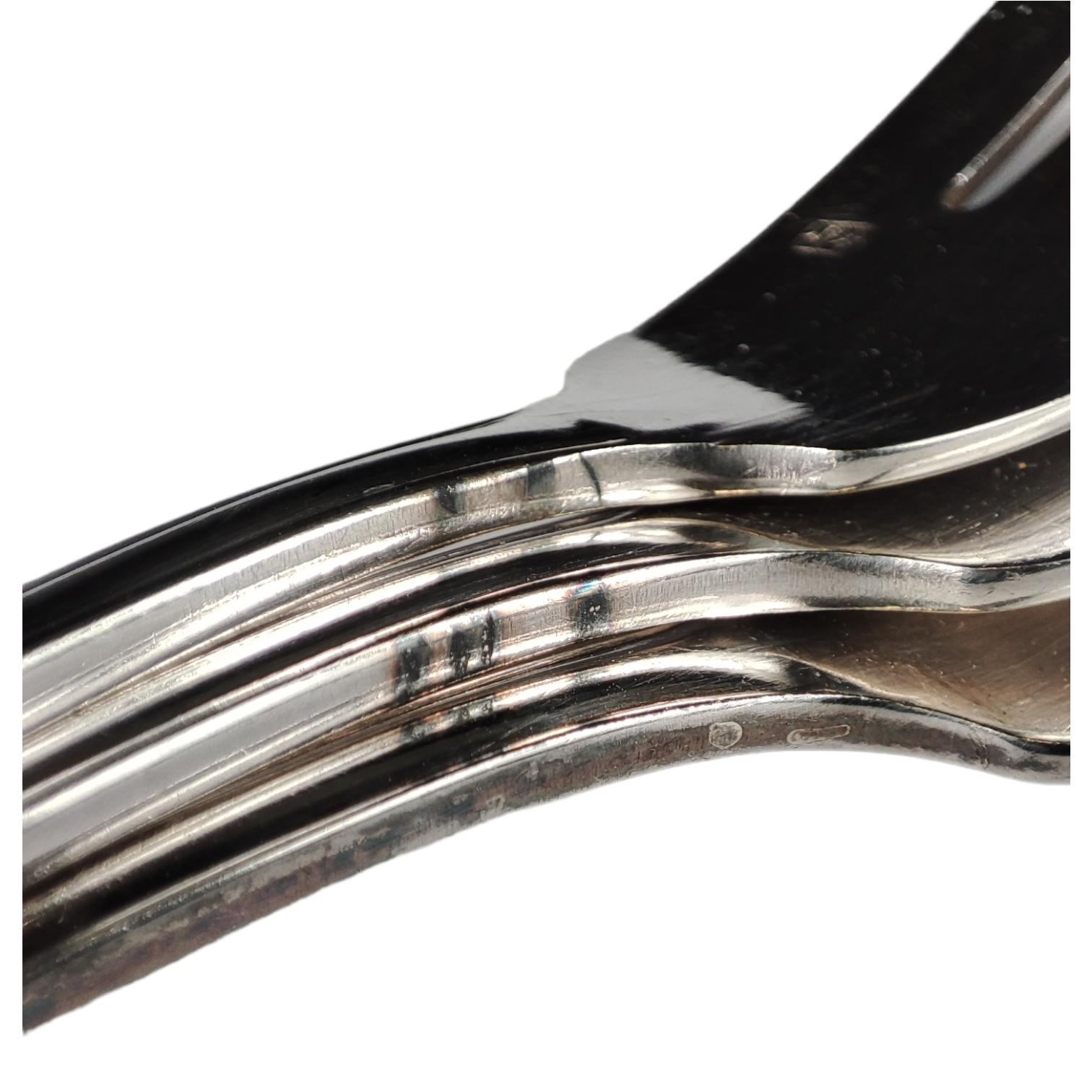 Ménagère plaqué argent 48 pièces - poinçon orfèvre PEMAJ - décor coquilles - Bon état - Photo 17