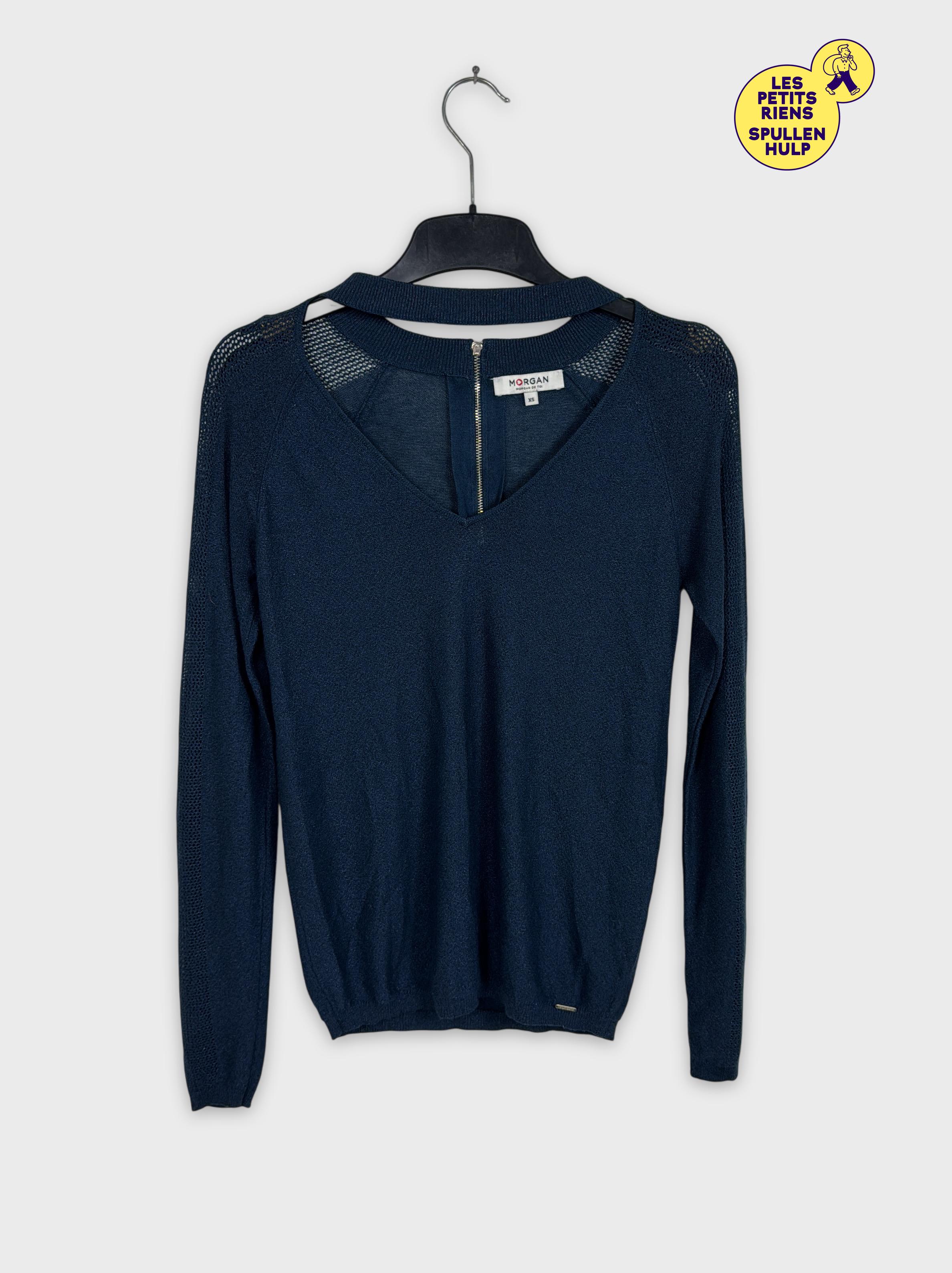 Pull Maille Fine Marine  - Morgan - Modalova