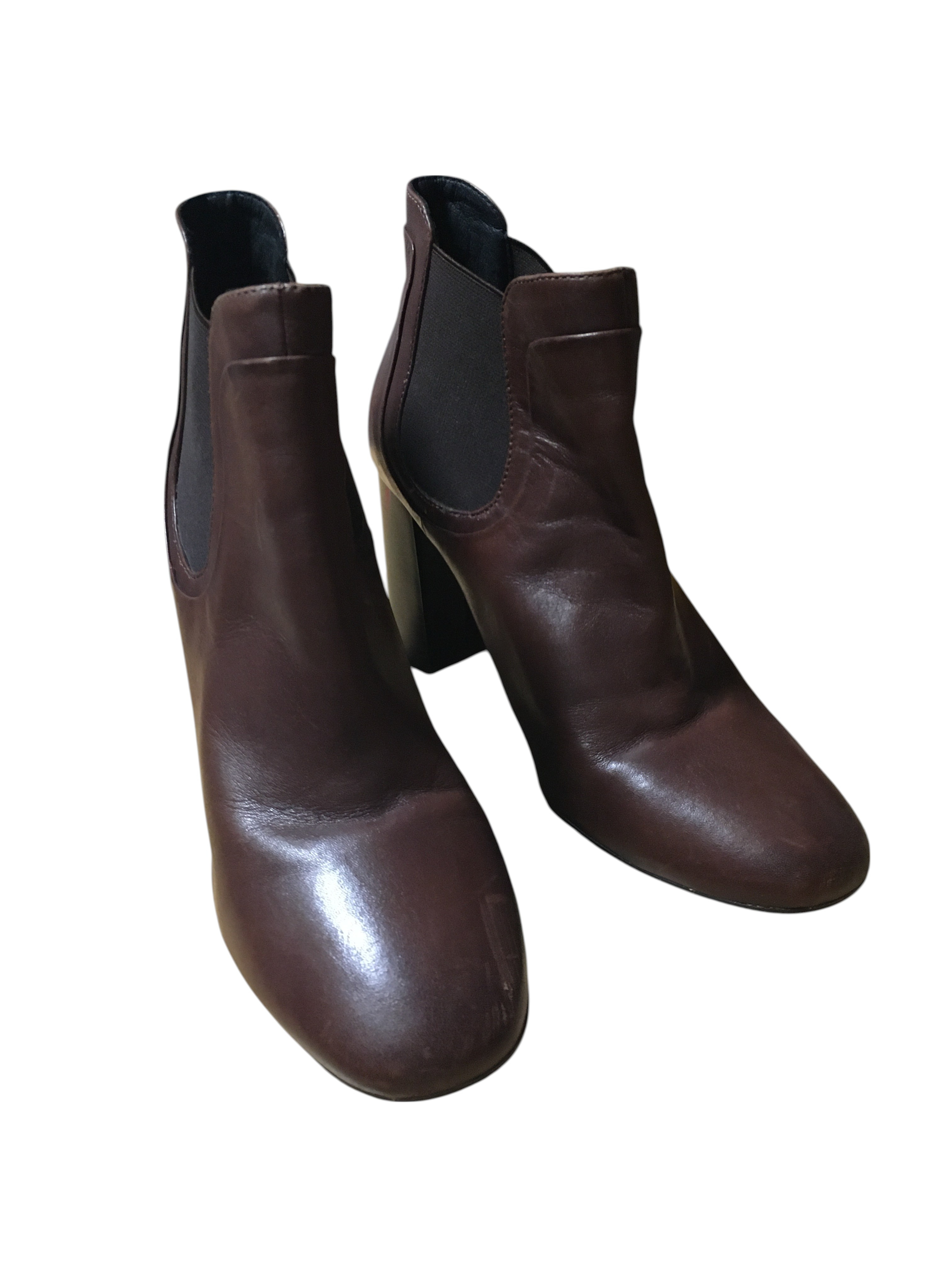 Bottine marron a talon GEOX - 39.5 - Photo 1