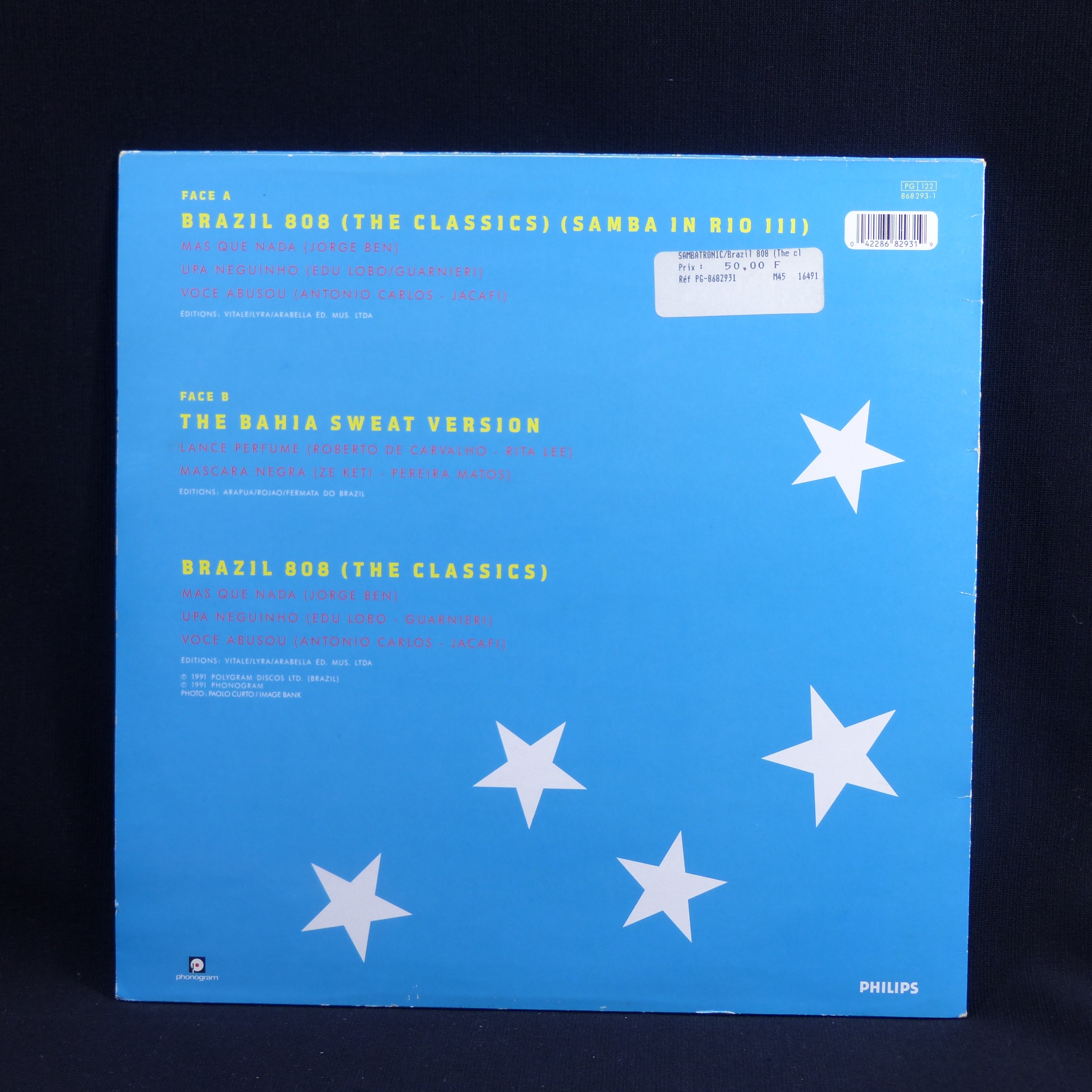 Vinyle 33T Sambatronic / Brazil 808 - Polygram 1991 Bon état - Vue 2 - 