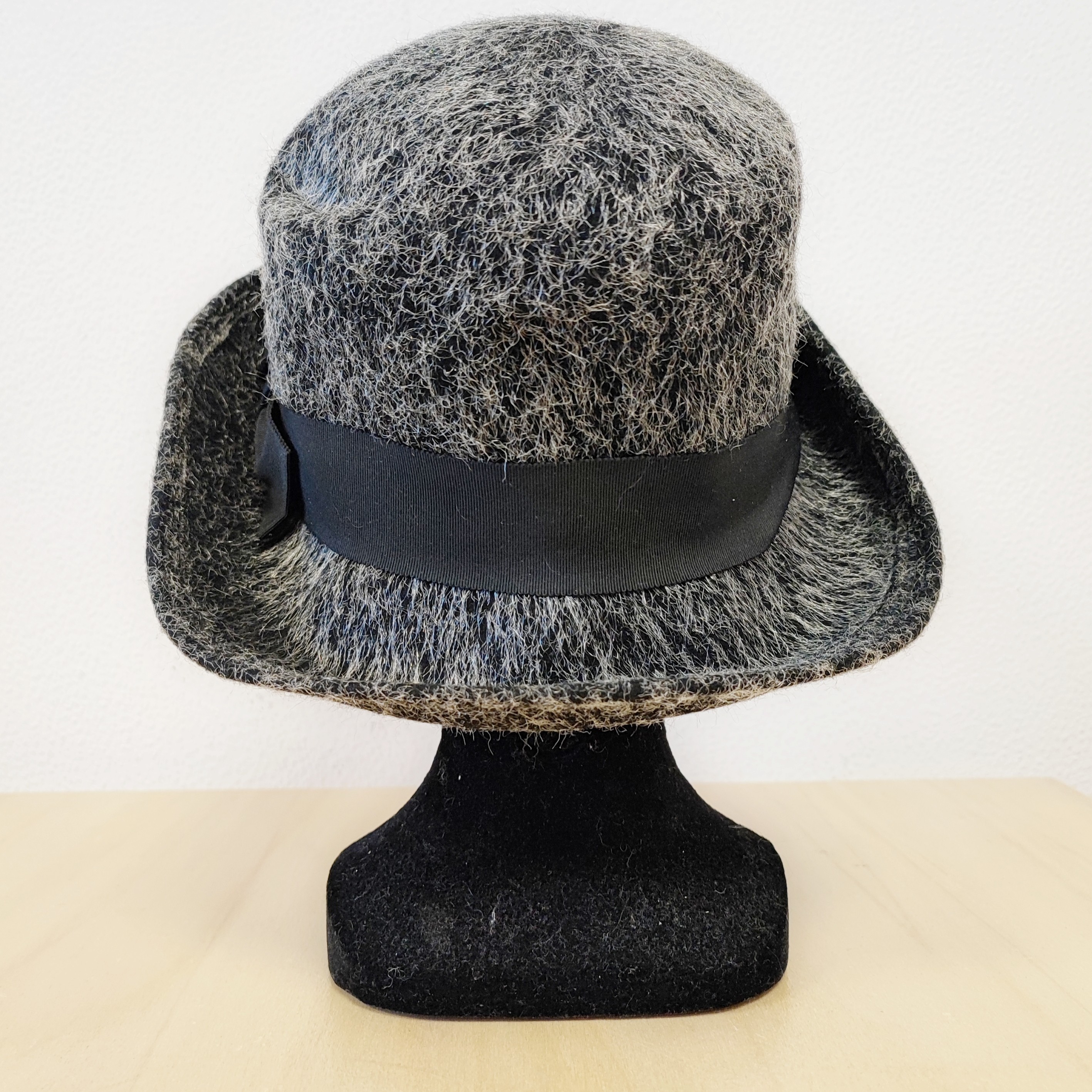 VINTAGE - Chapeau gris texturé - Femme - Photo 3
