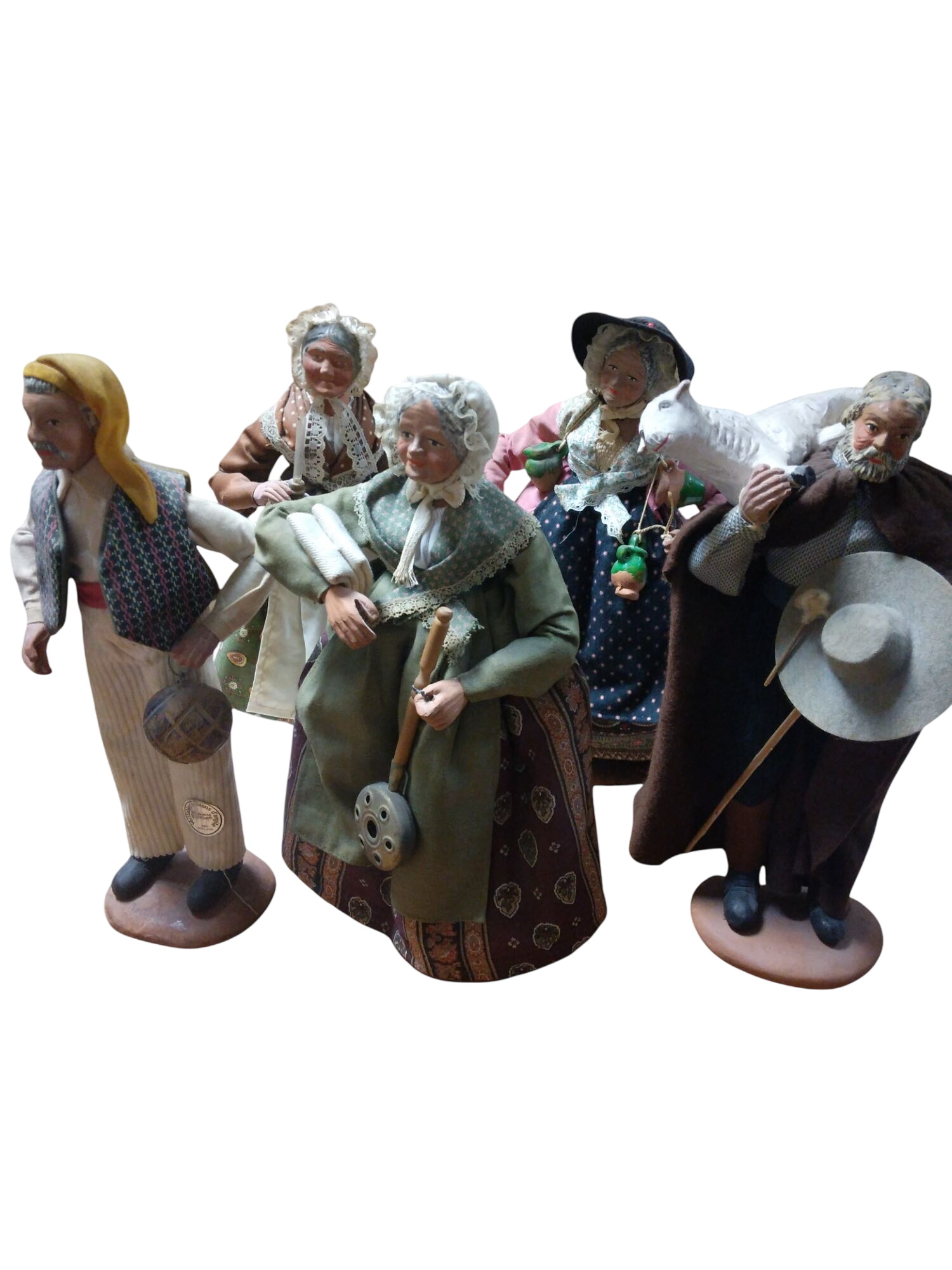 Lot de 5 santons d'argile véritable - Madelaine JOURDAN NANS les PINS (C5) - Photo 0