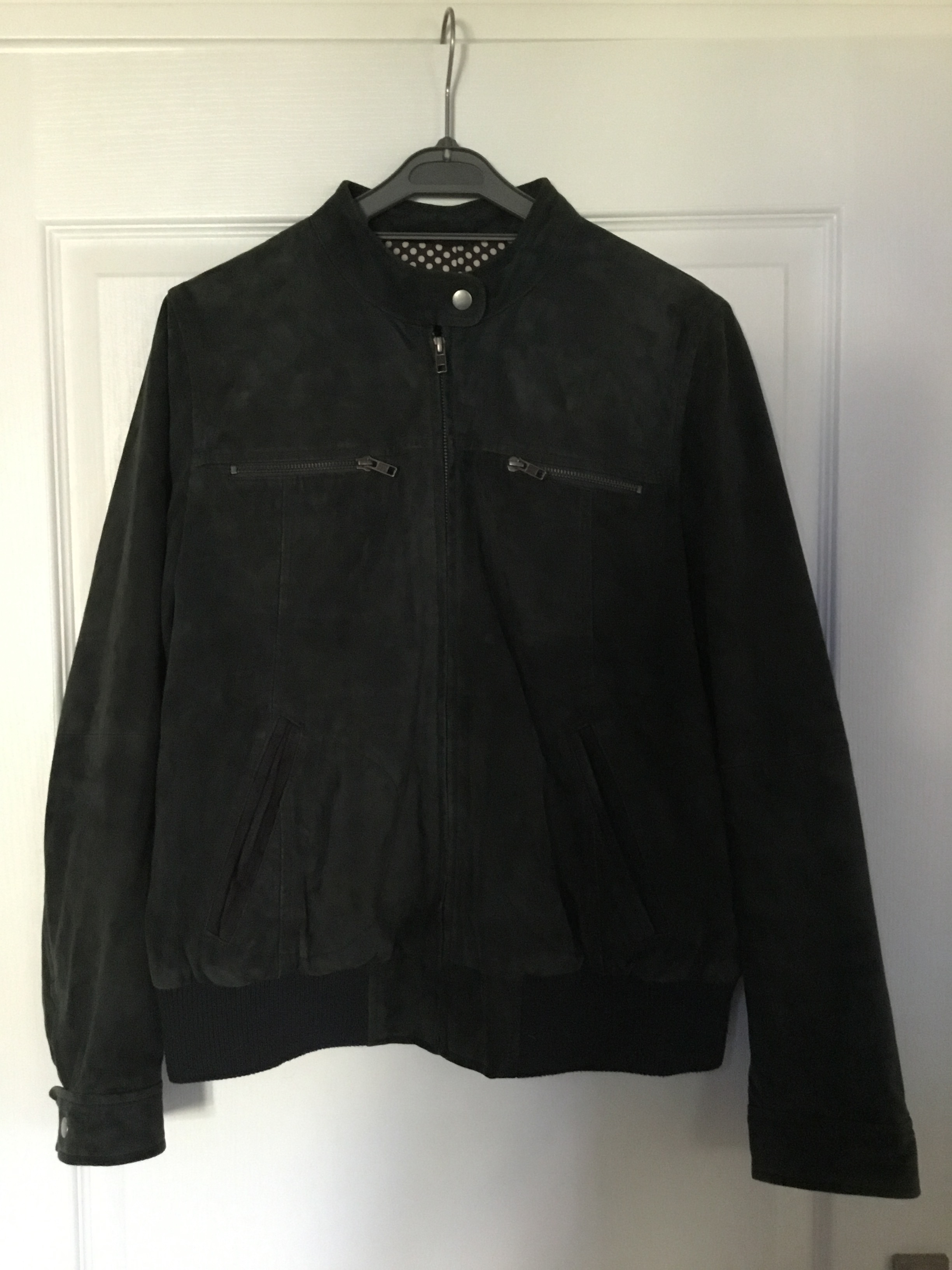 Voir photo 2 de Veste en daim vert bouteille Veste en daim vert bouteille Très bon état - Vue 2 -