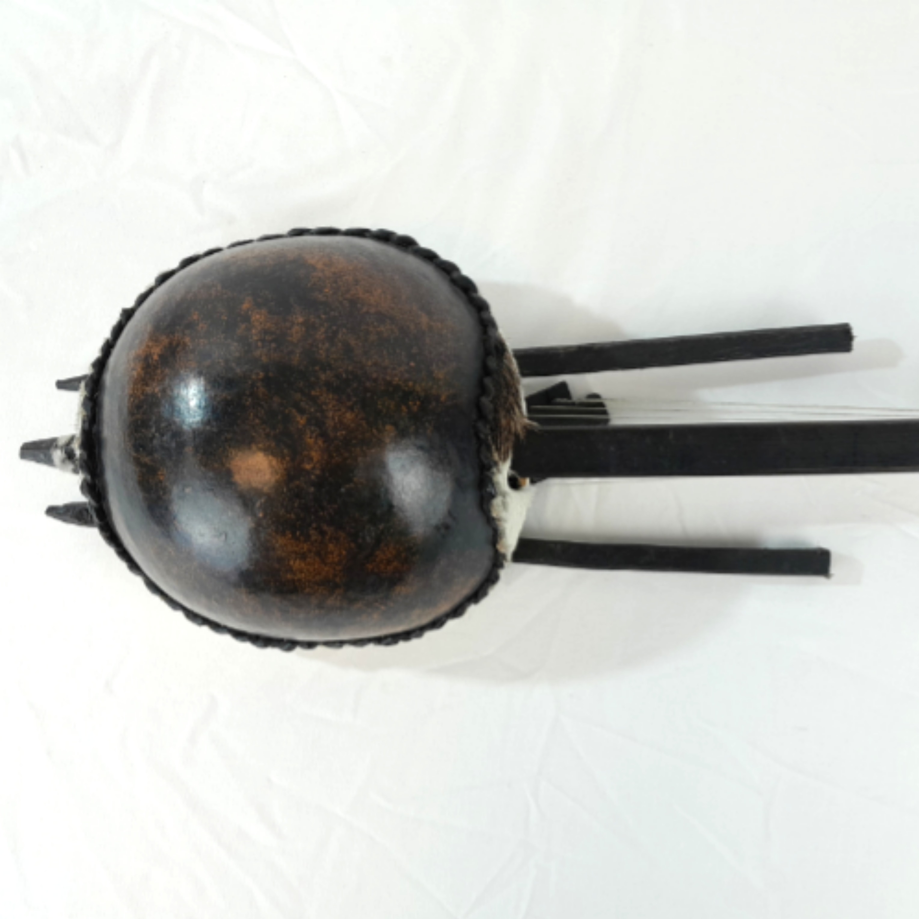 Instrument de musique cordophone africain, Guitare-Harpe rustique 10 cordes - Photo 2