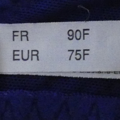 Soutien gorge violet bleu dentelle avec armatures - femme - rougegorge - taille 90F - Photo 3